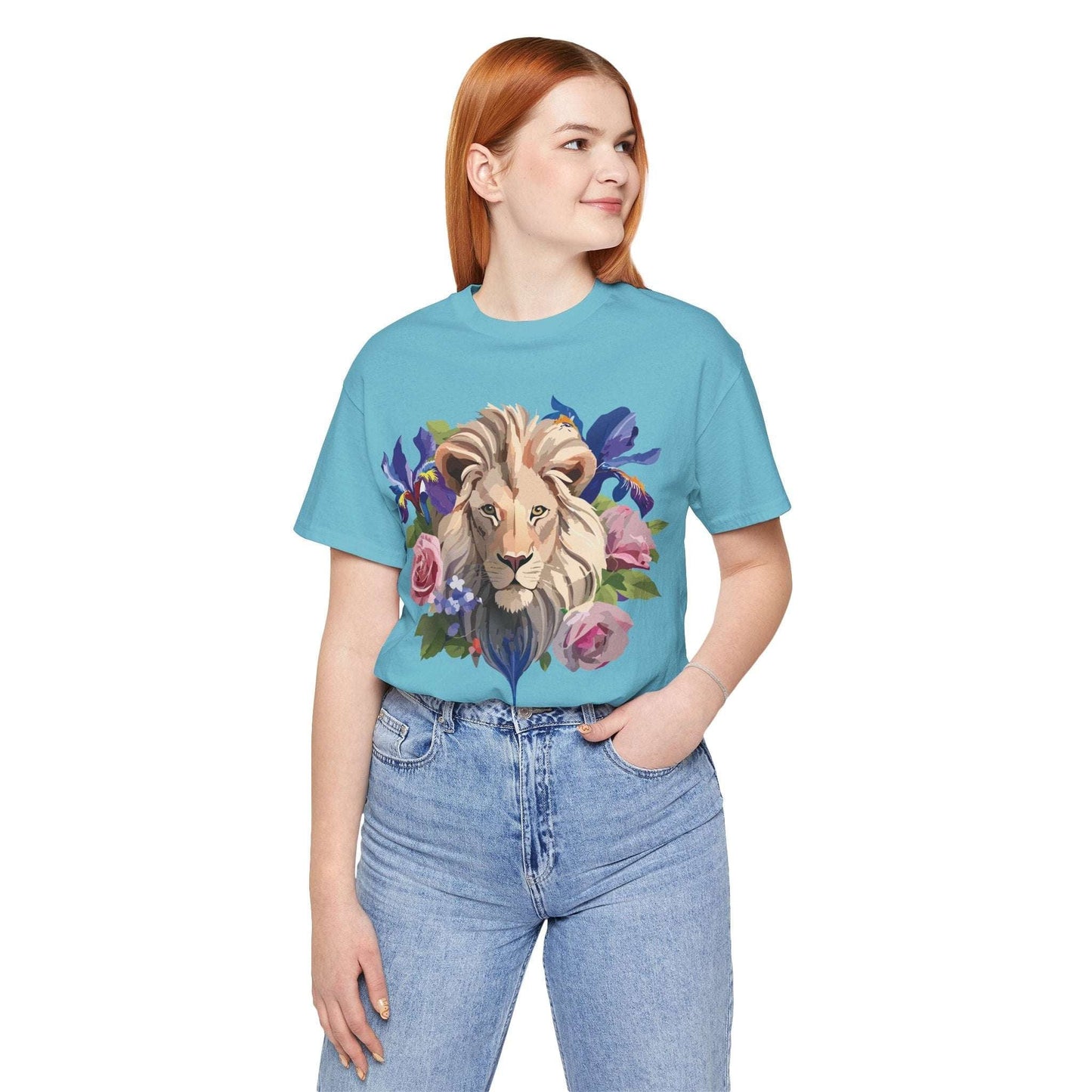 Adelpha Lion Graphic T Shirt Unisex Short Sleeve Art Design Tee Vintage Inspired