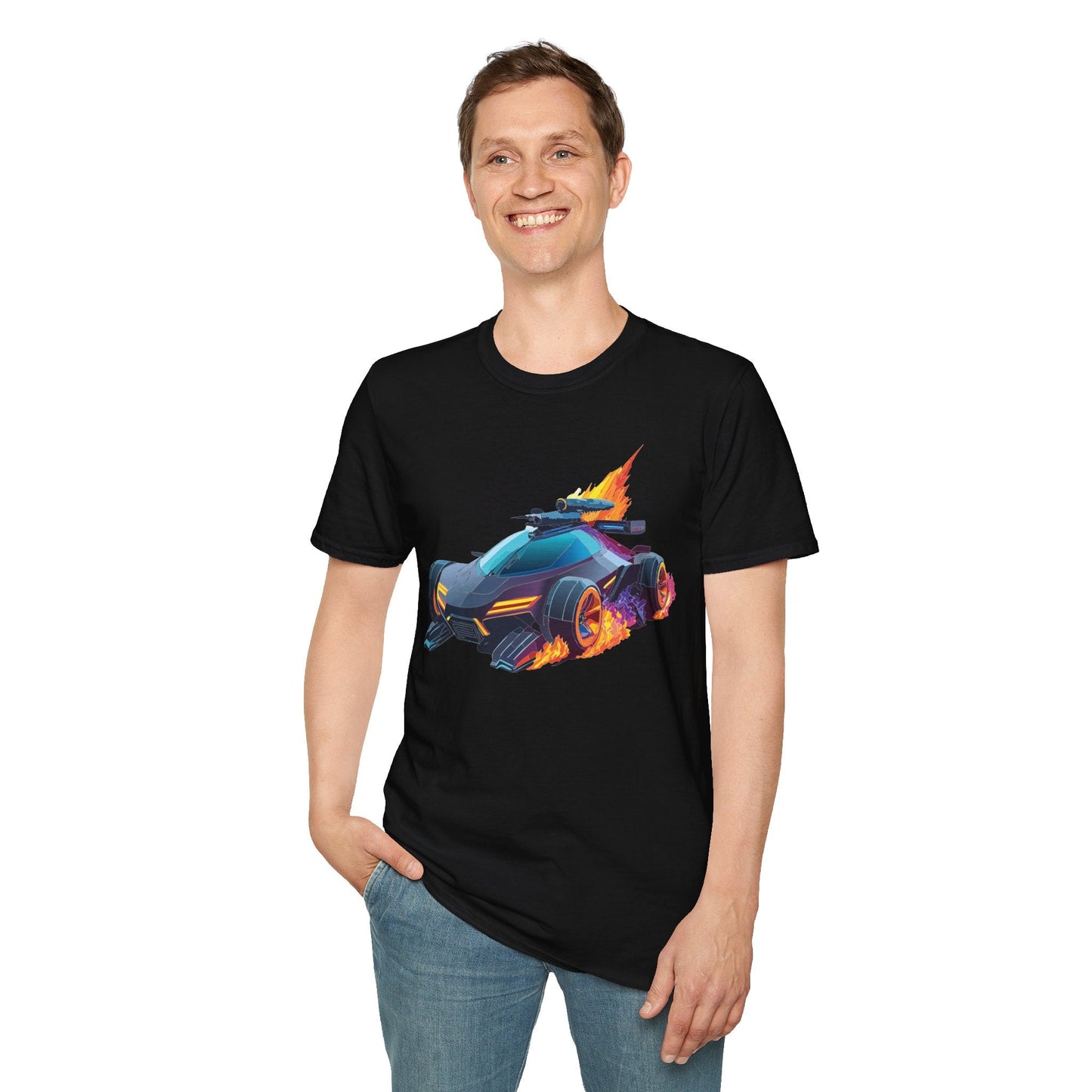 Unisex Car T Shirt Hot Wheels Cars Shirt 100 Percent Ring Spun Cotton Gildan Softstyle Tee