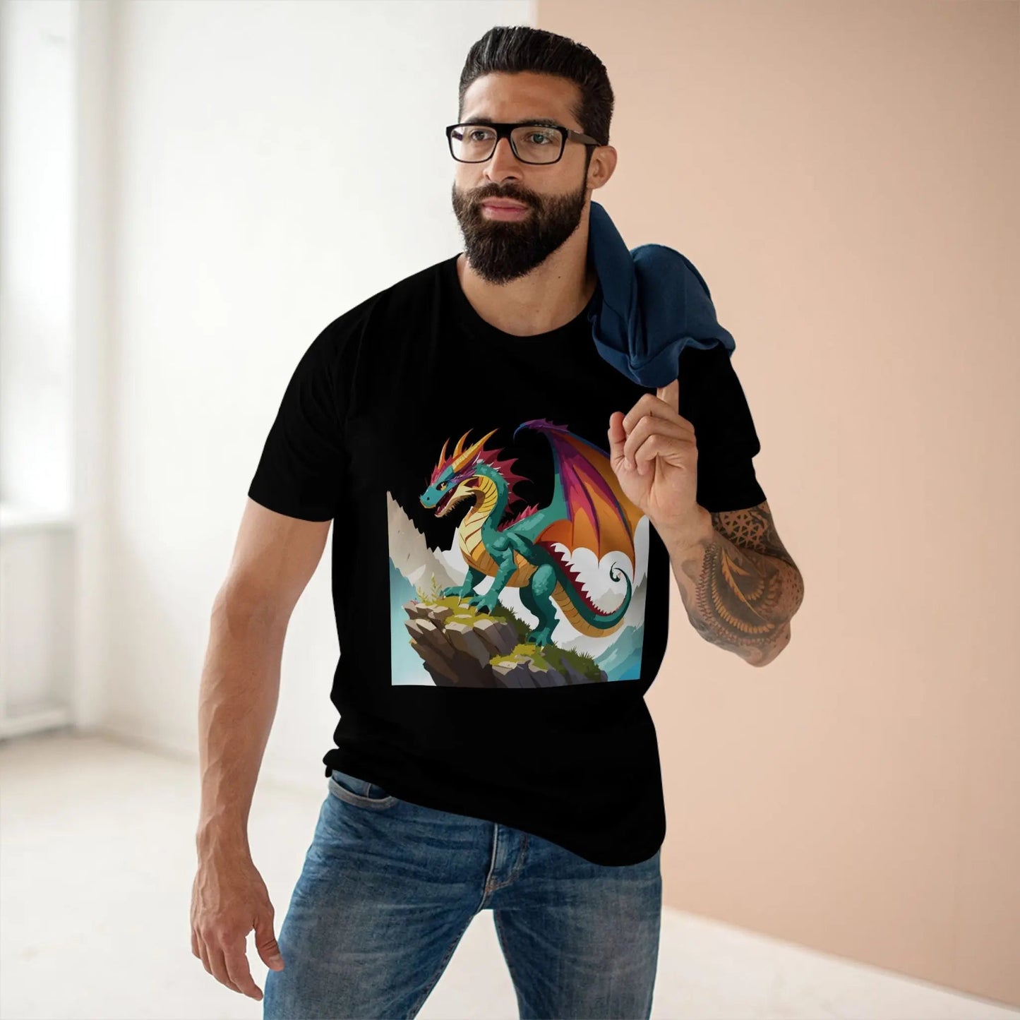 Dragon Graphic Unisex 100 Cotton Staple Tee 28