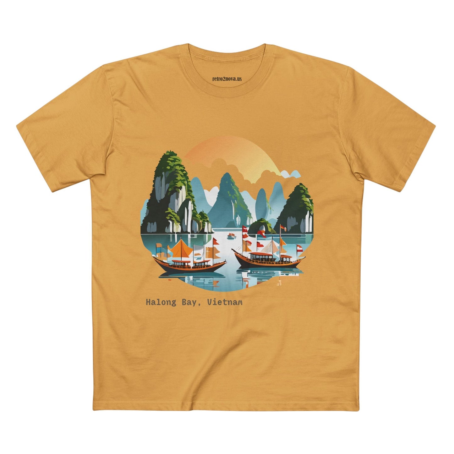 Travel Shirt Vietnam Tourist TT33 Unisex Premium Cotton Art Tee Retro2Nova Discover Art