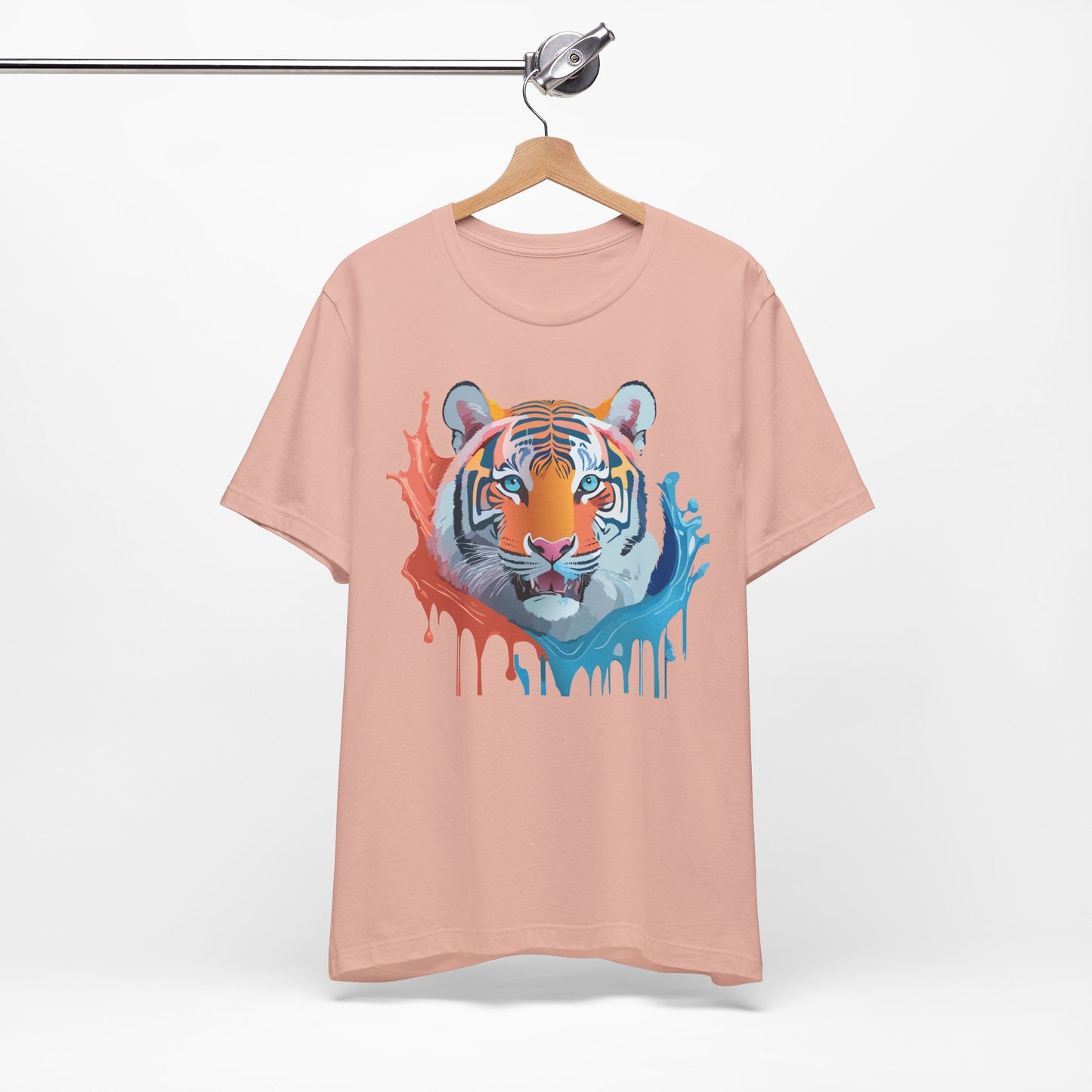 Unisex Tiger Tee, Animal Shirt, Tee Shirt with Tiger, Art T-Shirt, Animal Tees, Big Cat Shirt, Art Design T-Shirt 5