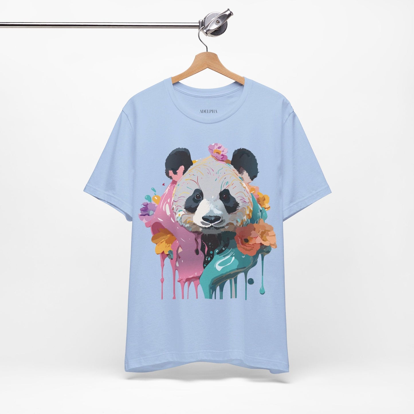 Panda Premium Graphic Tee Unisex Jersey Short Sleeve By Adelpha Vintage Inspired Artwork