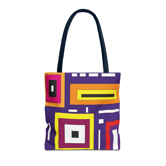 Canvas Bag with Abstract Prints