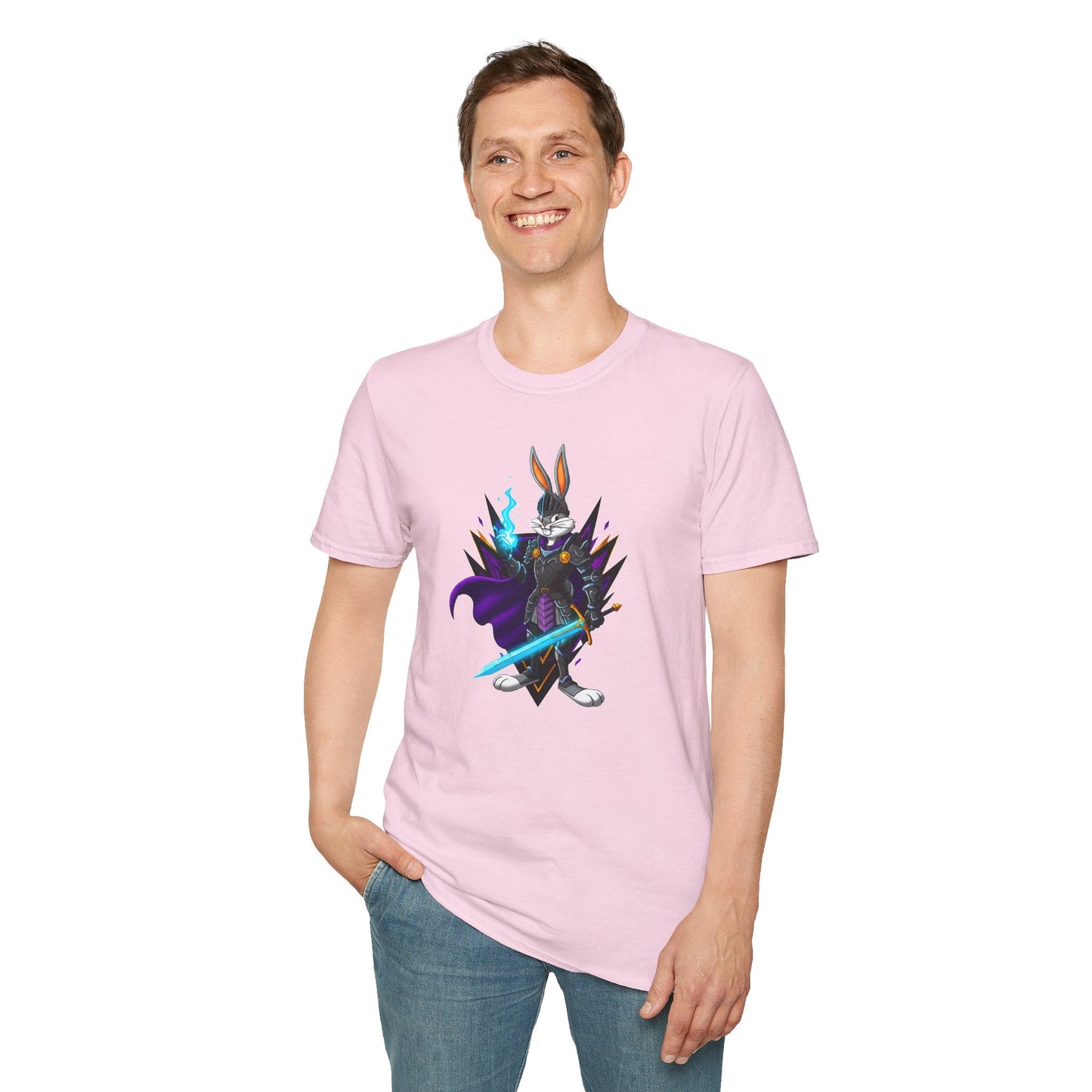 Bugs Bunny Shirt Unisex Gildan Softstyle Tee 100 Percent Cotton Cartoon Graphic Design