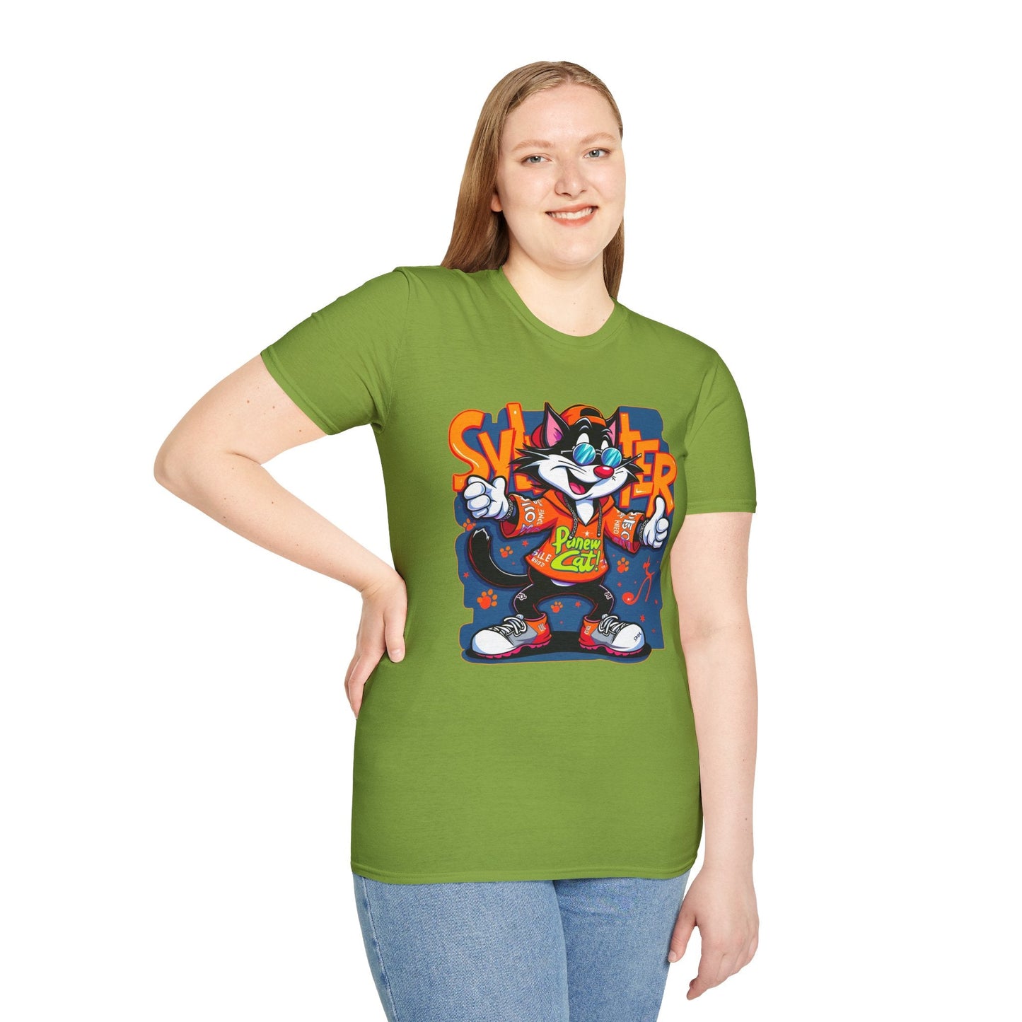 Funny Cartoon Animals Tee Shirt Unisex Gildan Softstyle 64000 Graphic Cartoon Tee