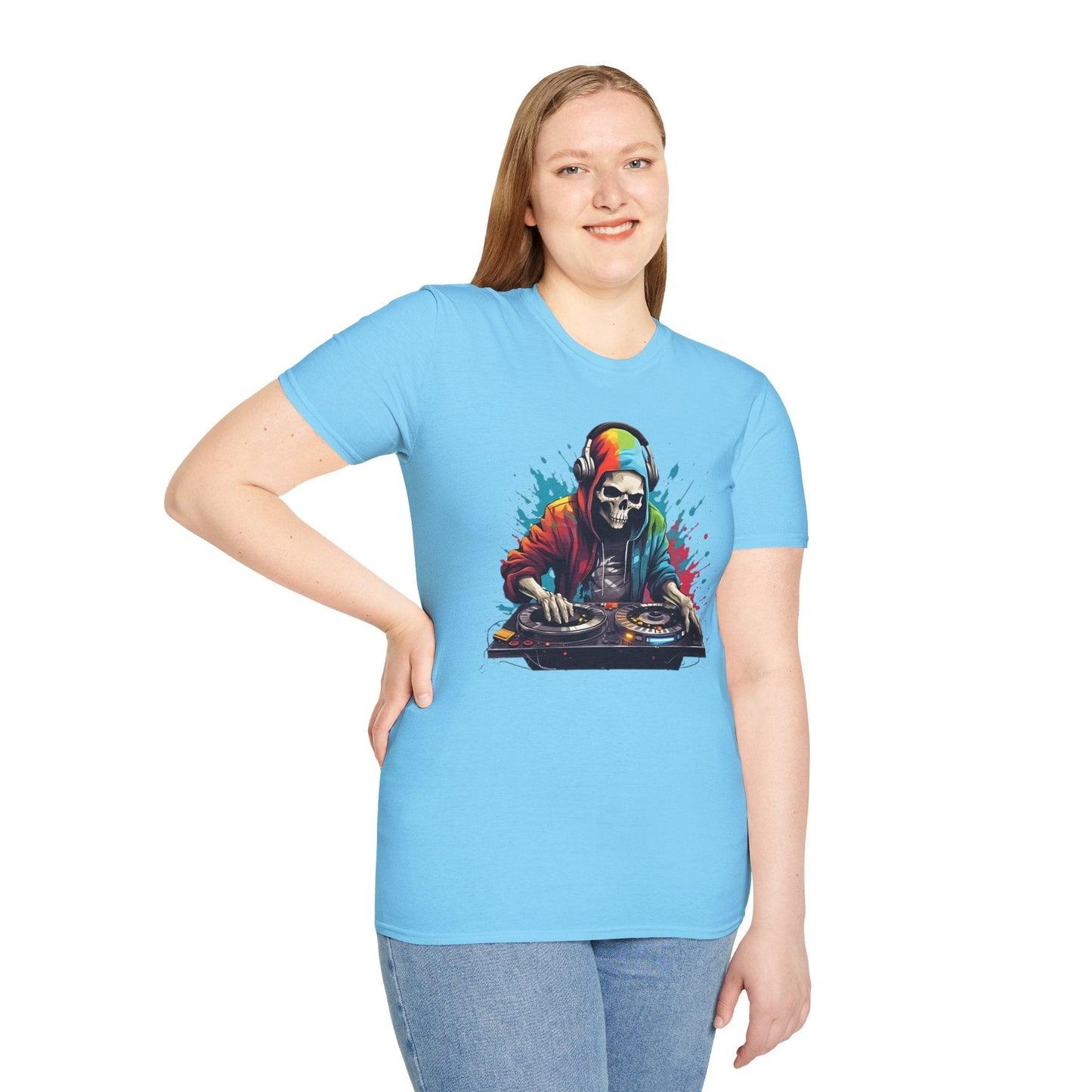 Skull T Shirt Unisex Skeleton Tee 100 Cotton Softstyle Gildan 64000 Graphic Tee Artwork
