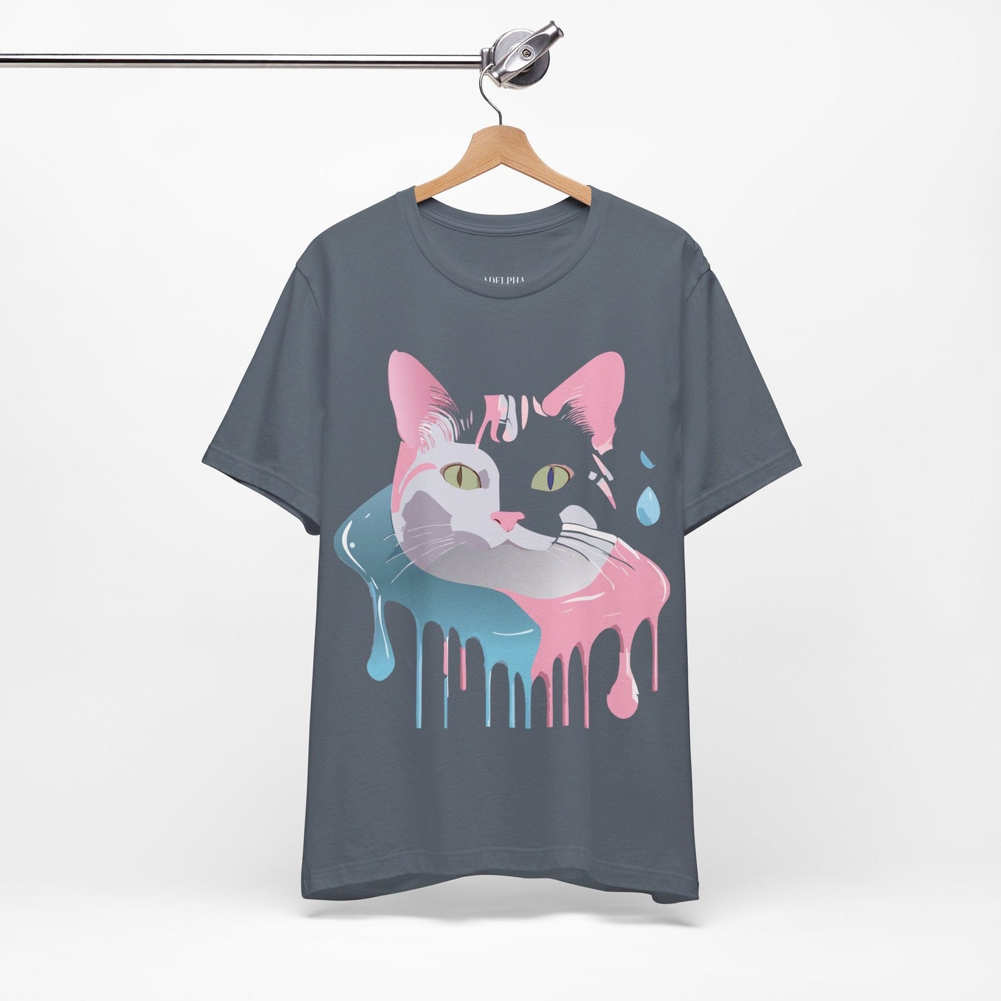 Cat Graphic Tee Unisex Short Sleeve T Shirt Adelpha Vintage Inspired Design