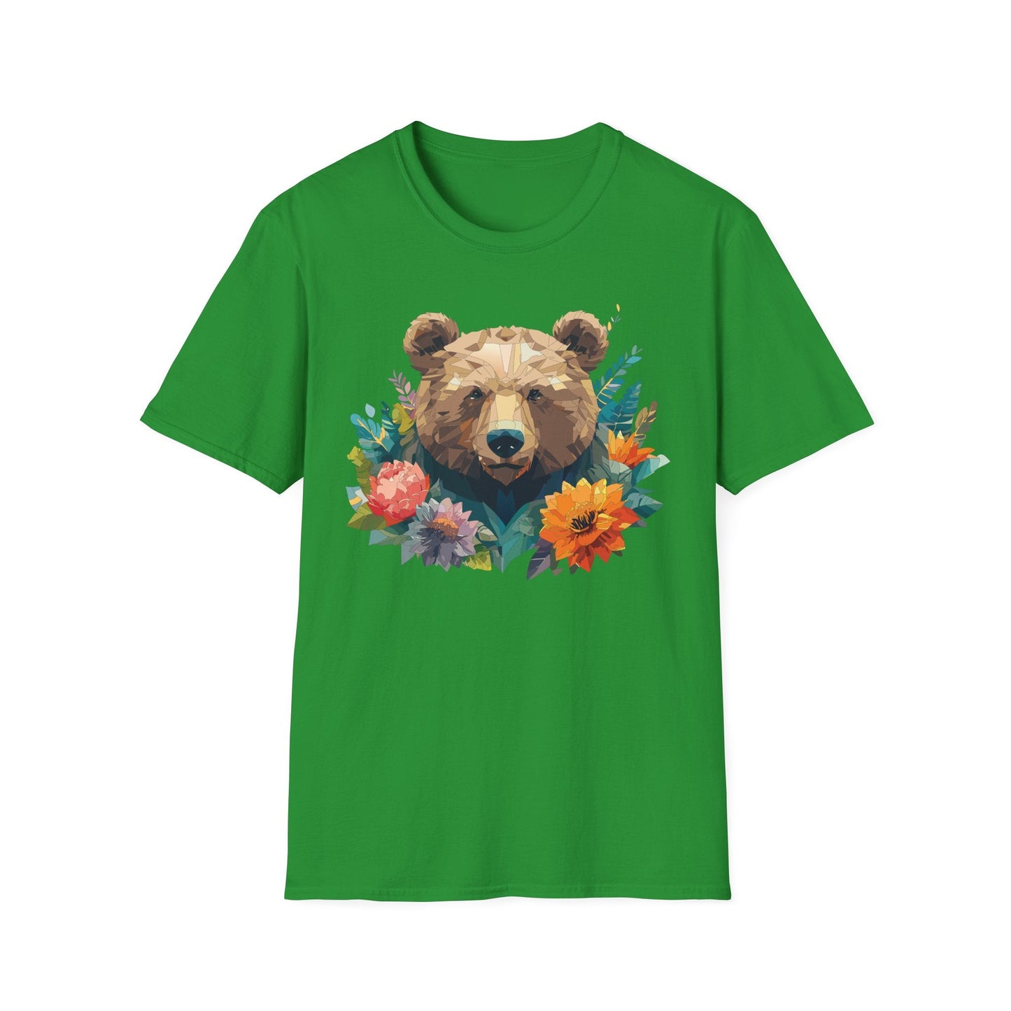 Bear T Shirt Unisex Softstyle Tee 100 Percent Ring Spun Cotton Gildan 64000 Comfortable