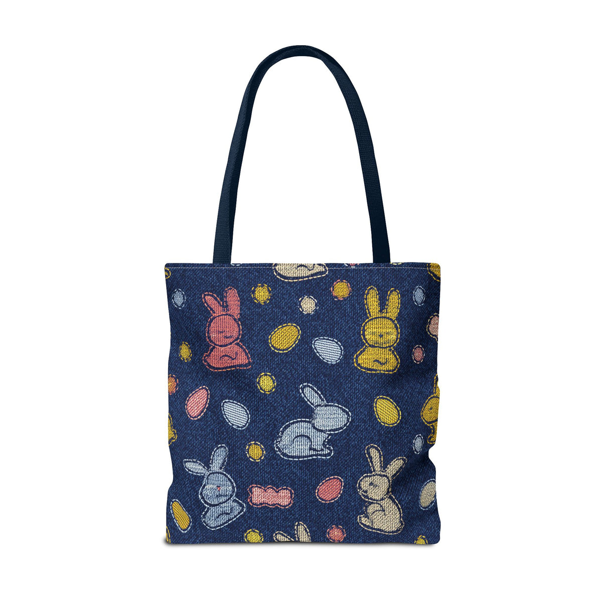 Easter Graphic Design Denim Fabric Imitation Print Unisex Canvas Bag Poly Spun 3 Sizes Tote Bag 204-1