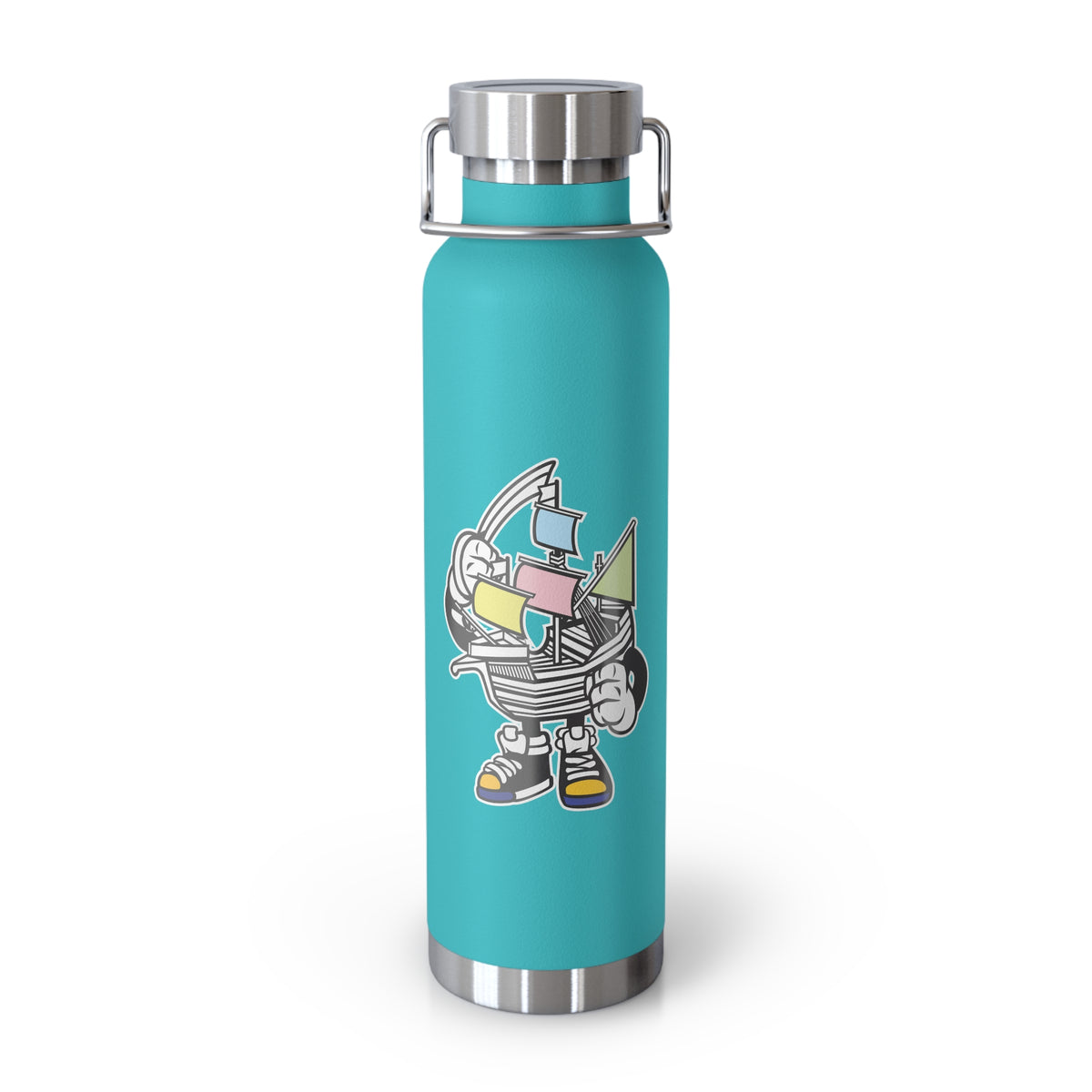 22oz Copper Insulated Water Bottle with Cartoon Design - CV47