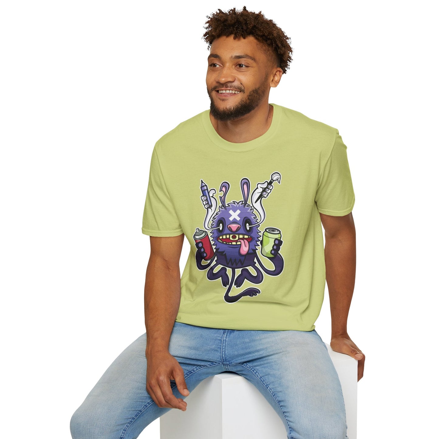 Cartoon T Shirt Animation T Shirt Funny Tee Shirt Unisex Softstyle Gildan 64000 Art Design