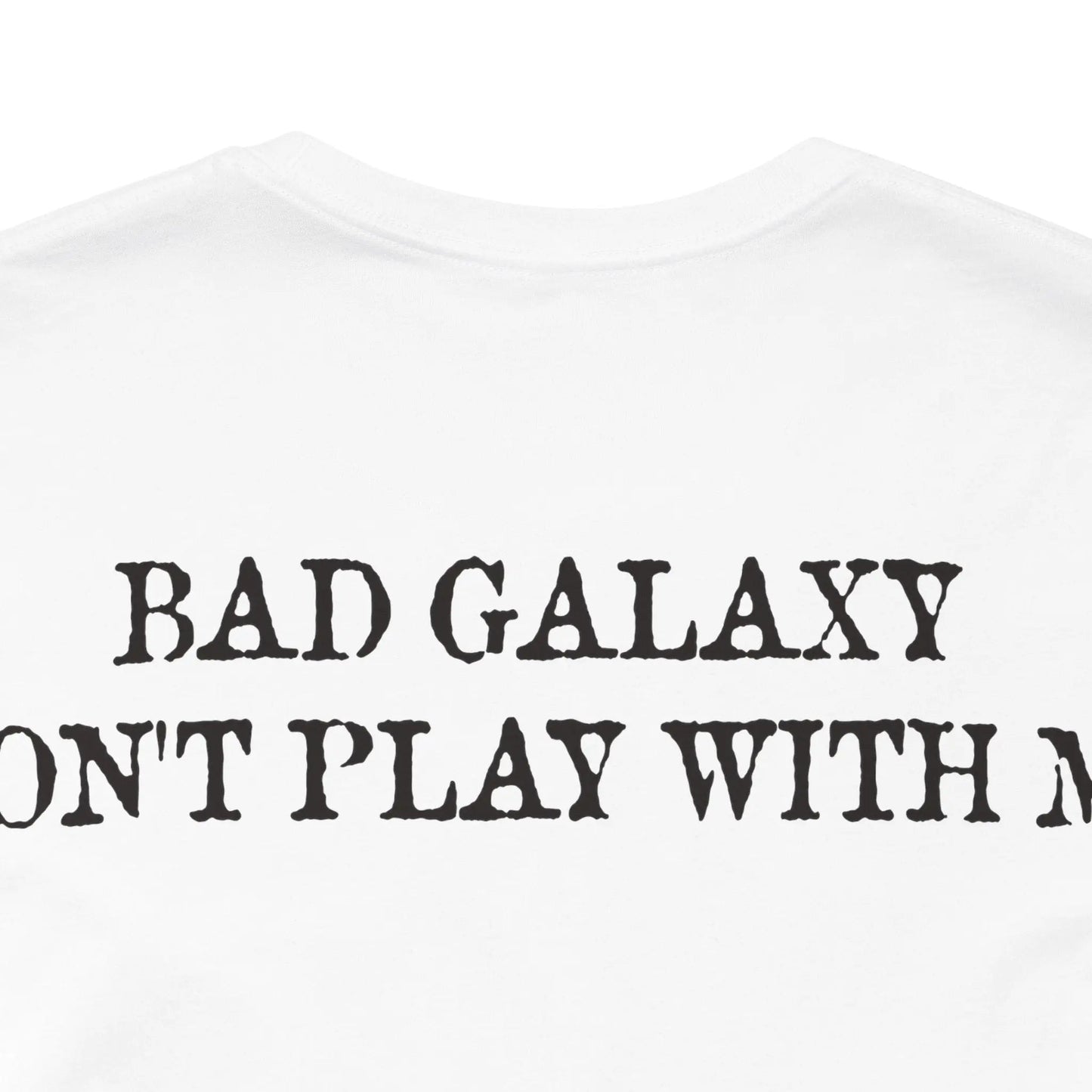 Bad Galaxy Skull T Shirt Made To Order 100 Percent Cotton USA Printed Tee With Eco Friendly Inks