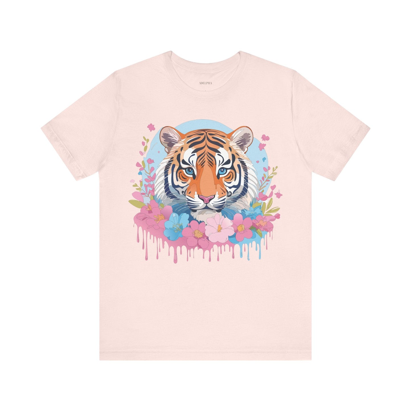Tiger Graphic Tee by Adelpha Unisex Vintage Inspired Artwork Short Sleeve Shirt Edition