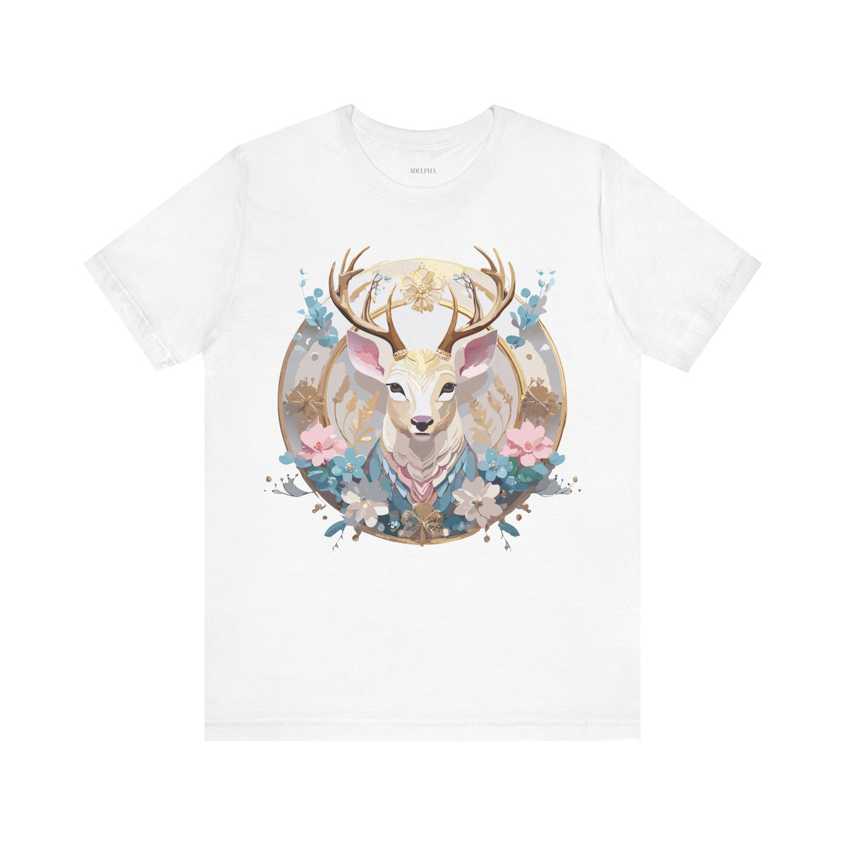 Medallion Graphic Unisex Cotton Bella+Canvas Tee with Floral Art Design m59