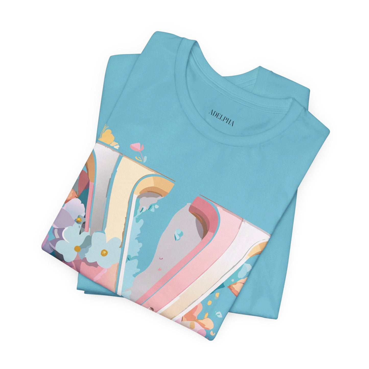 Adelpha Letter V Shirt Graphic Tee Unisex Jersey Short Sleeve Vintage Inspired Design