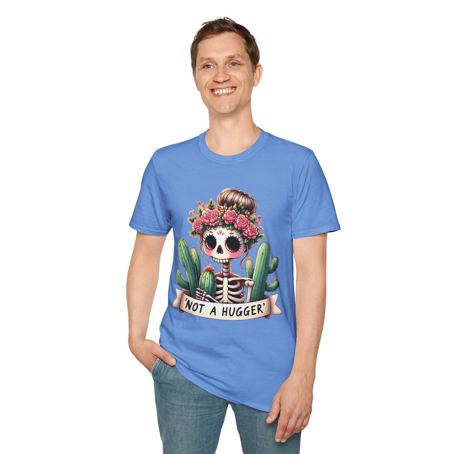 Skull Tee Shirt Unisex Skeleton Design Softstyle Cotton Tee Light Breathable Comfort Gildan 64000