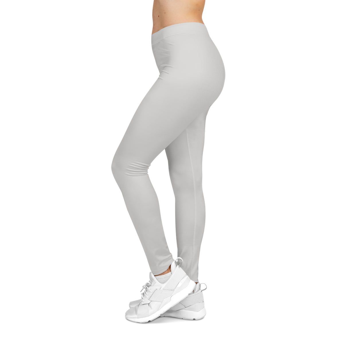 Alabaster White Color Women's Poly-Span Casual Leggings Print Everyday Activewear Pants