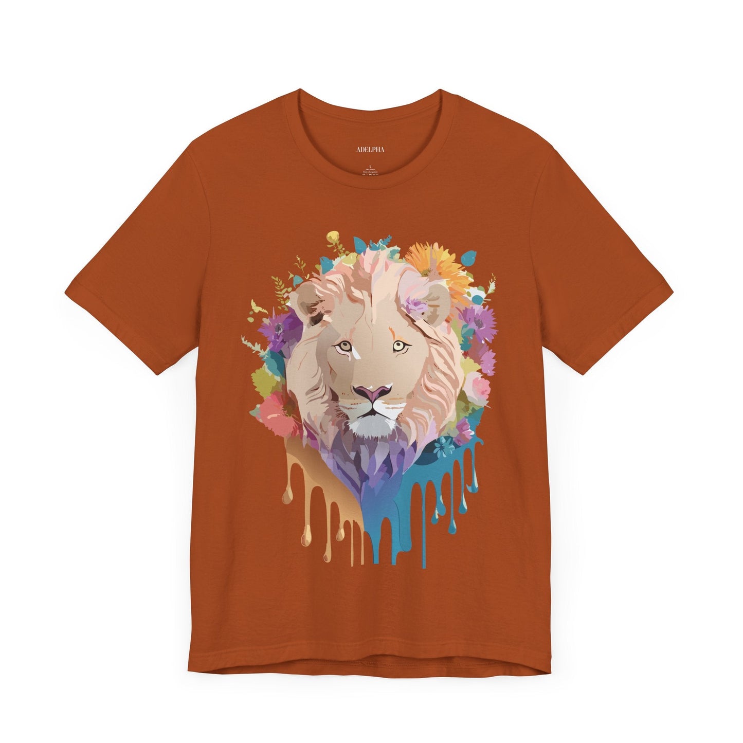 Lion Graphic Tee Unisex Short Sleeve Shirt By Adelpha Vintage Inspired Premium Artwork