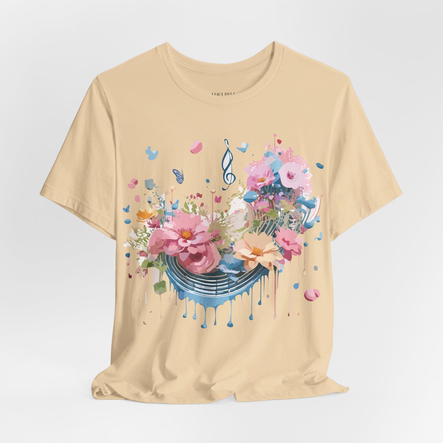 Adelpha Vintage Inspired Music Graphic Unisex T Shirt Tee For Everyday Casual Wear