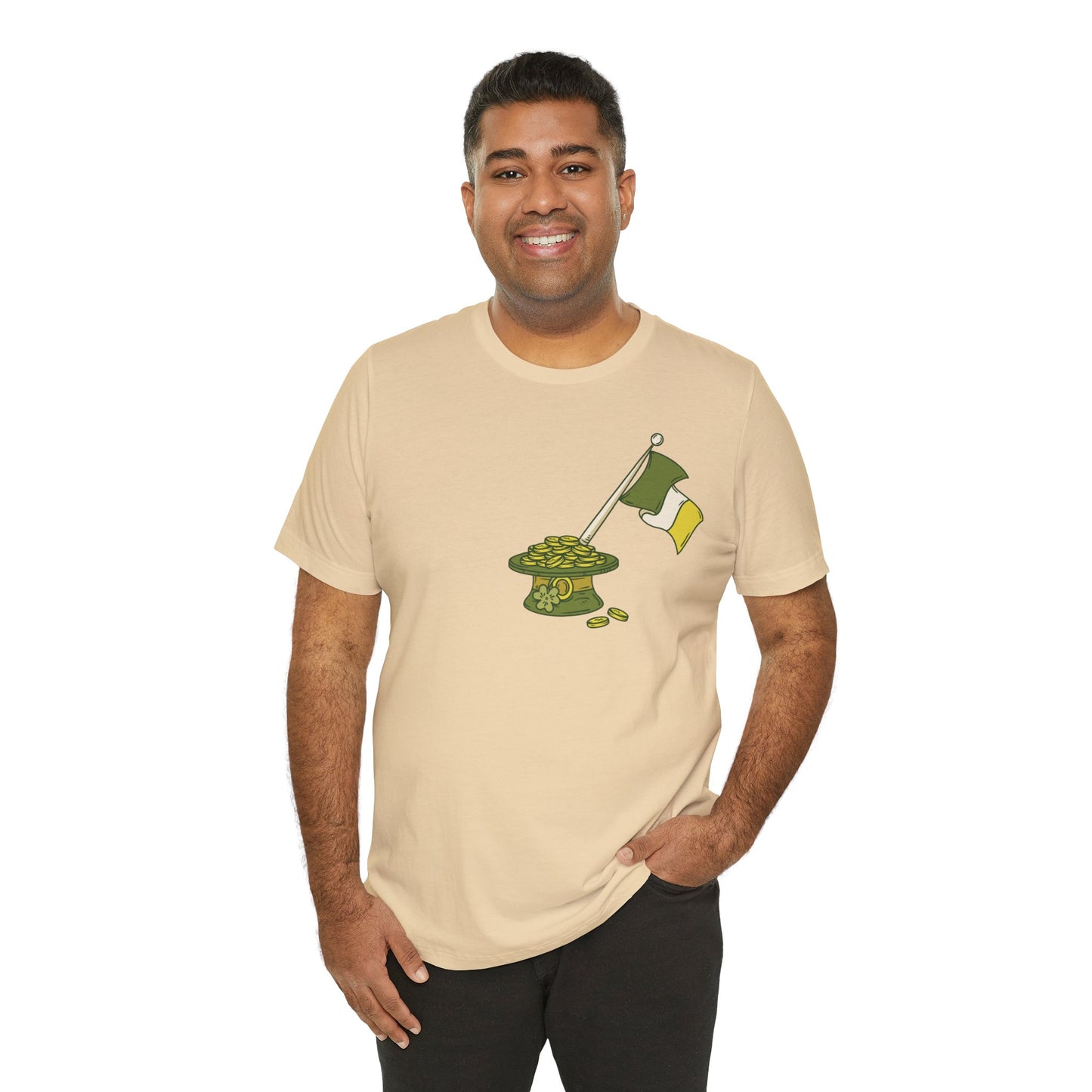 Unisex Cotton Tee Shirt with Lucky Prints