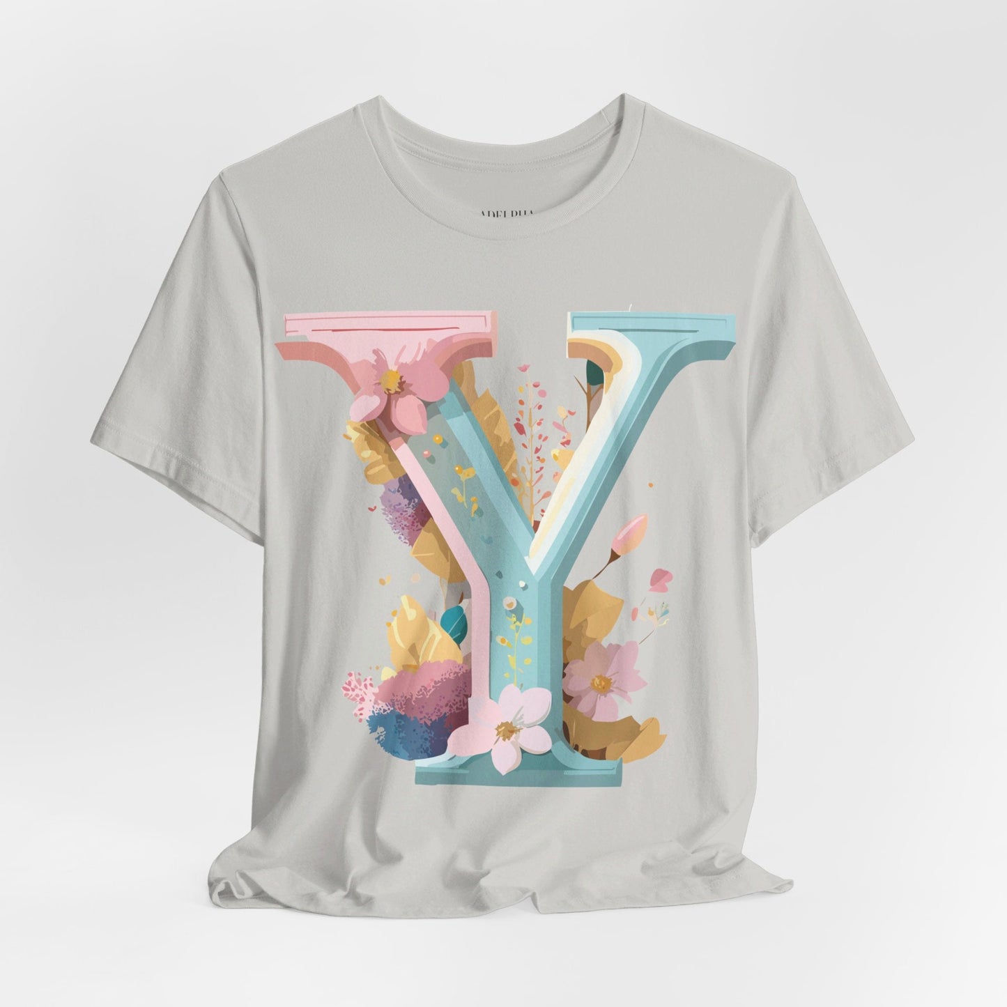 Letter Y Shirt Unisex Jersey Graphic Tee By Adelpha Vintage Inspired Art Short Sleeve Premium