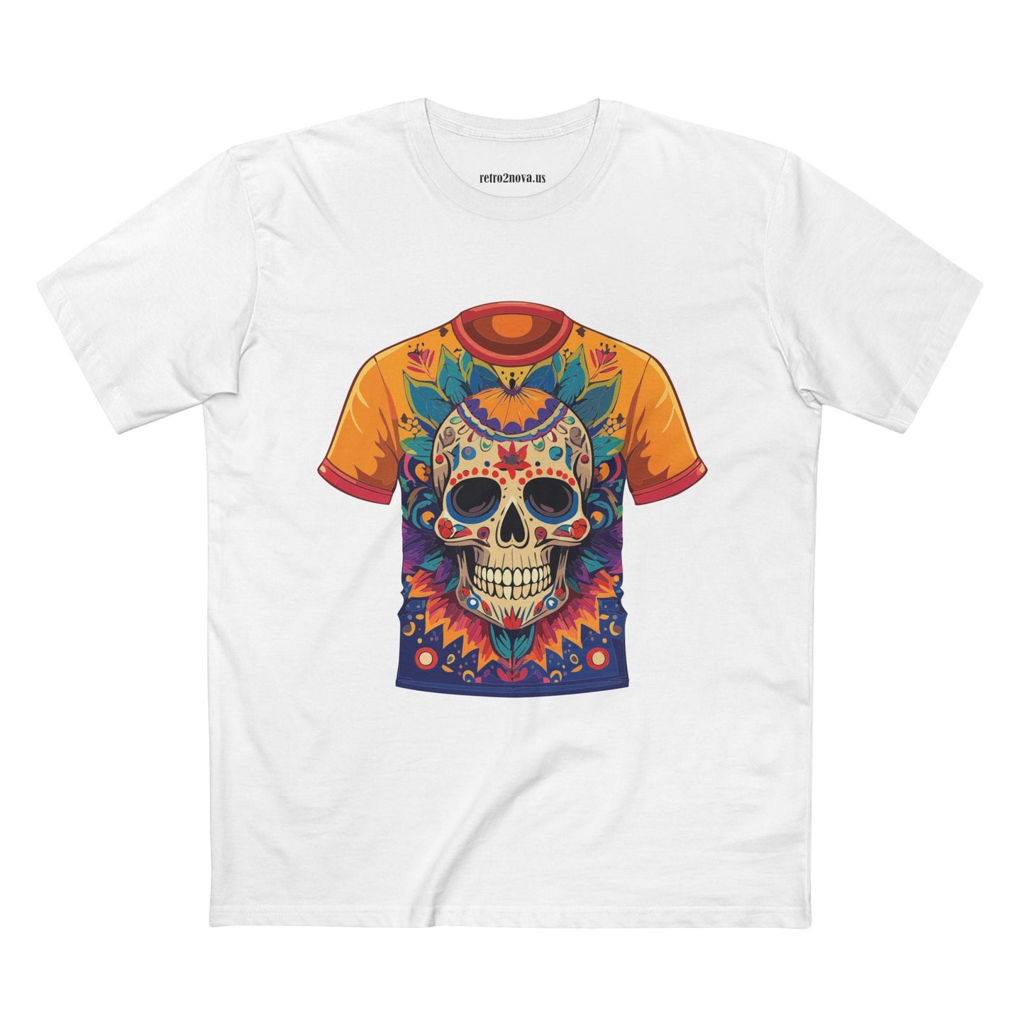 Skull Shirt Skeleton Shirt Unisex Premium Cotton Original Art Design Tee Retro2Nova Collection