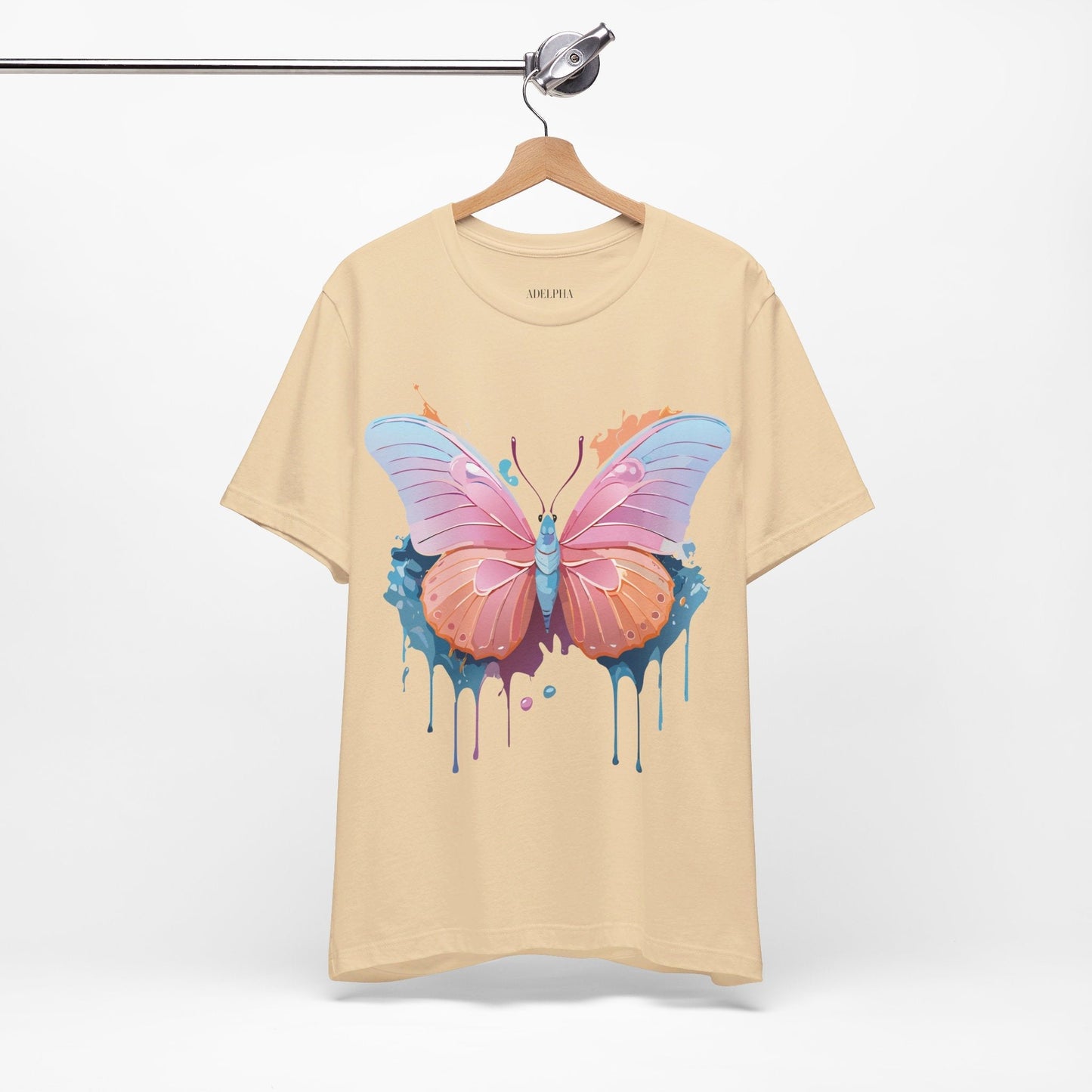 Butterfly Graphic Tee Unisex Short Sleeve Adelpha Vintage Art Shirt