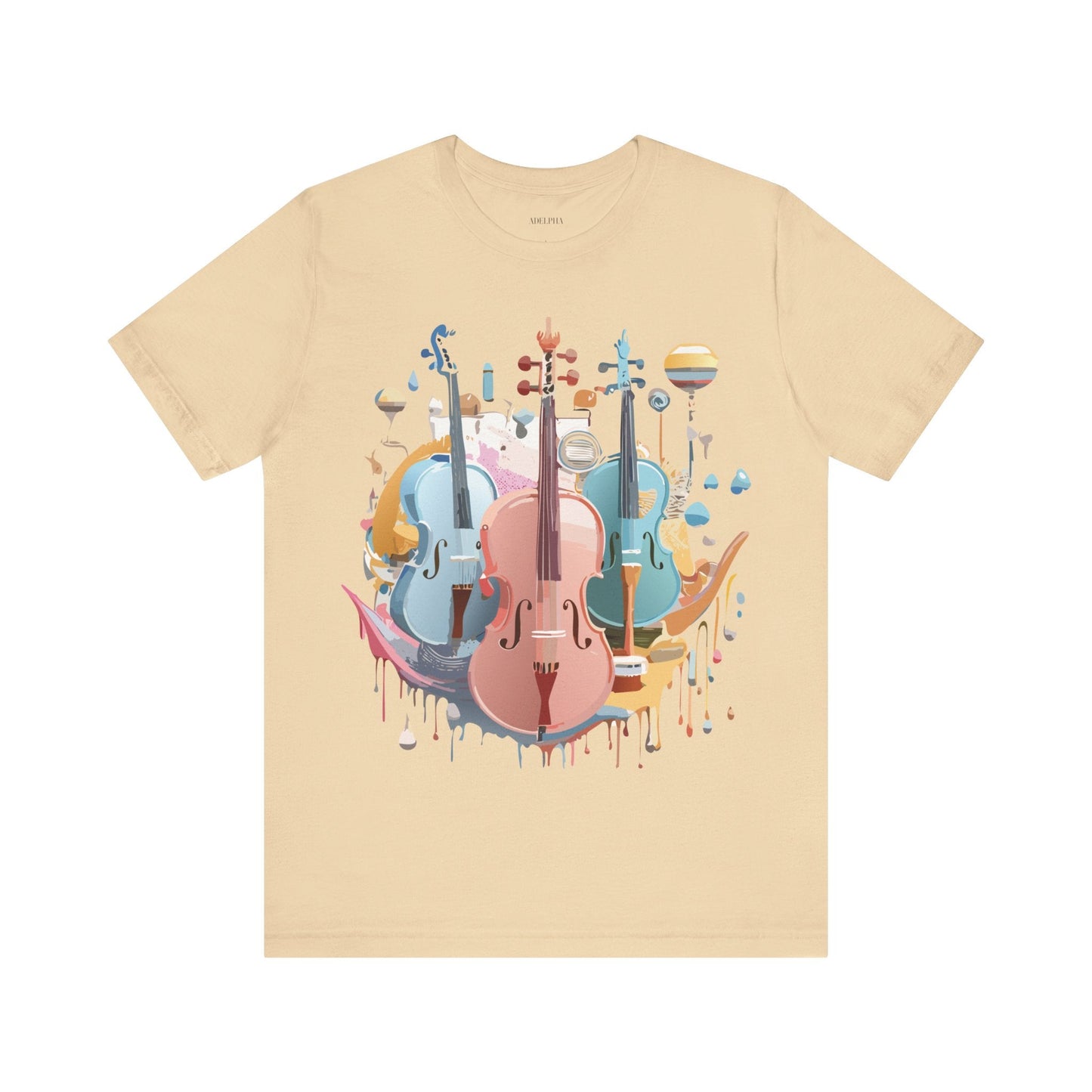Music Graphic T Shirt Unisex Vintage Inspired Art Tee by Adelpha Premium Jersey Short Sleeve