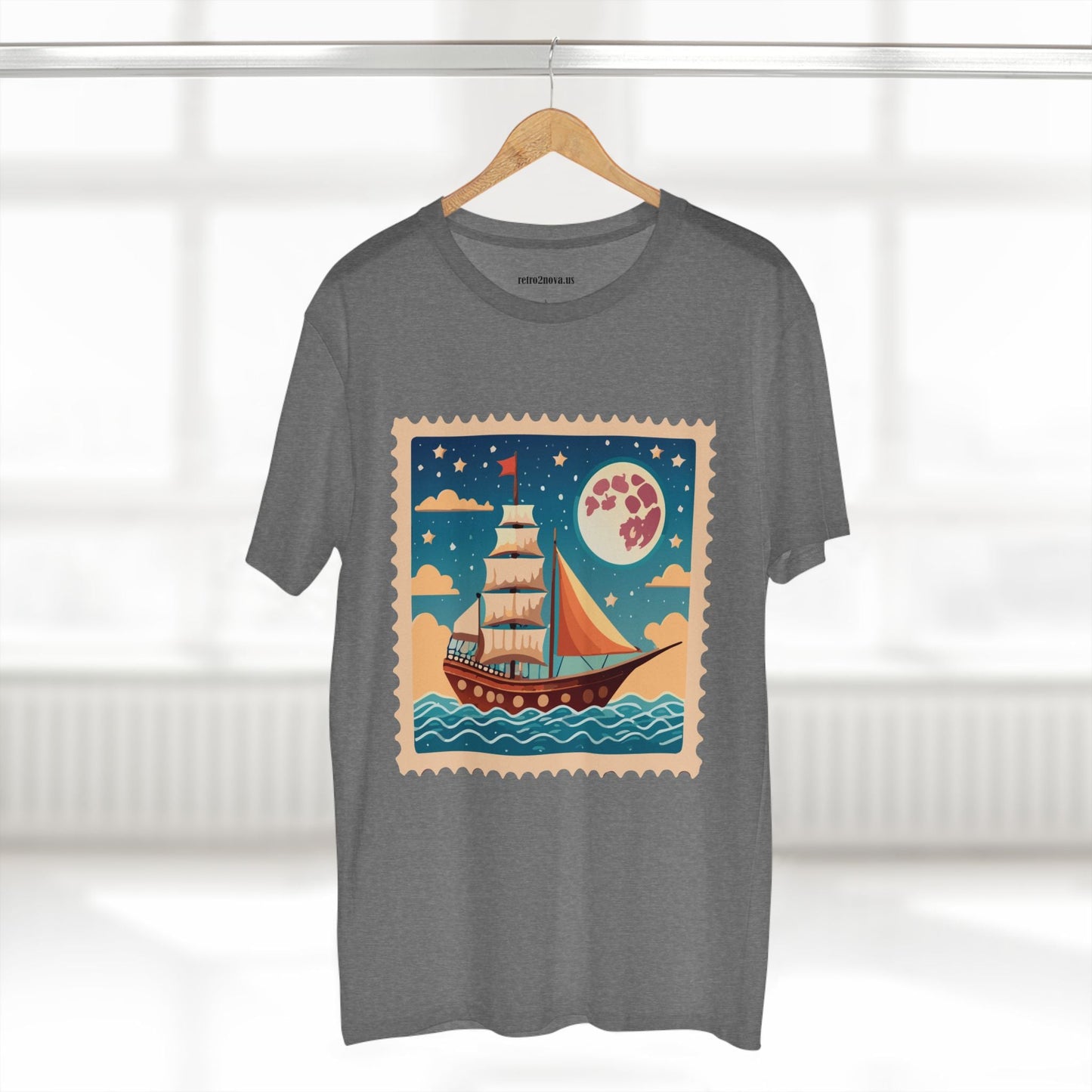 Postage Stamp Shirt Unisex Premium Cotton Tee With Original Art Design By Retro2Nova