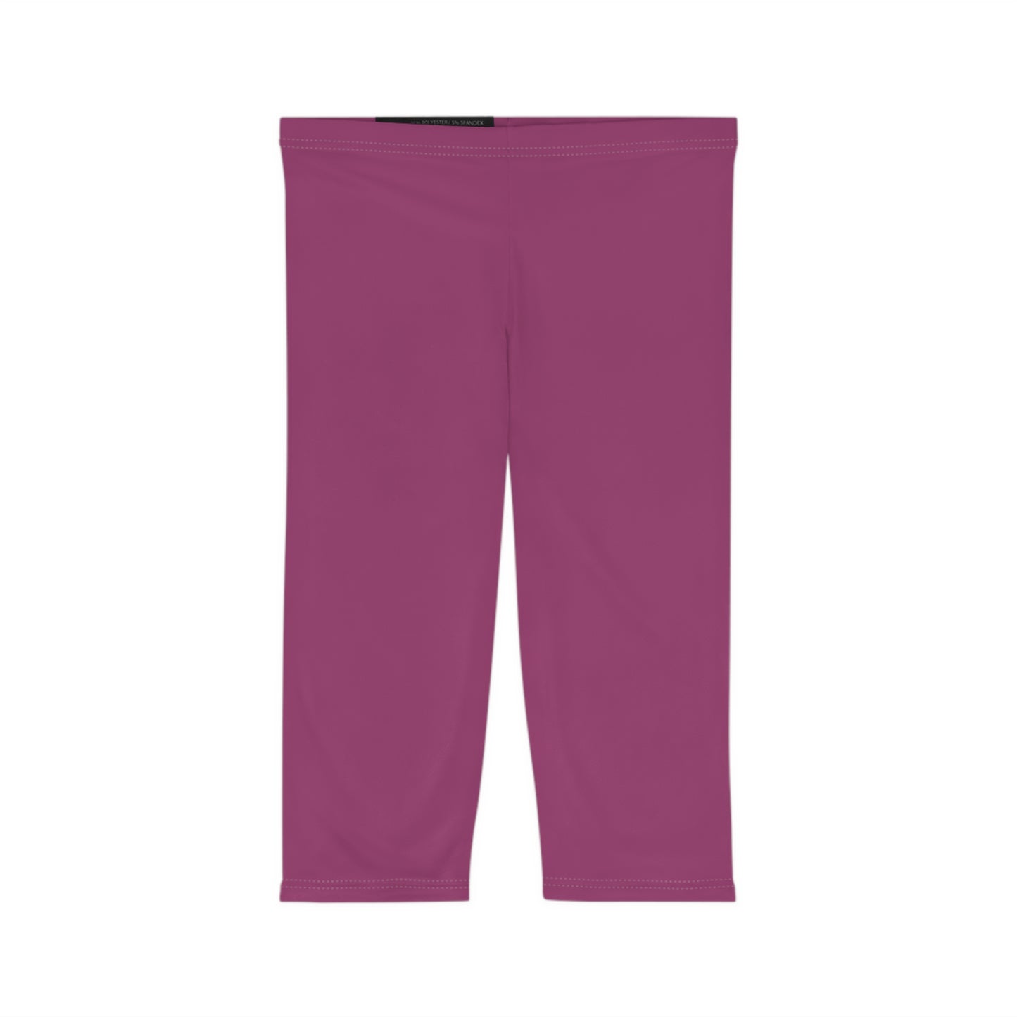 Berry Blush Color Women's Brushed Suede Poly Span Casual Capri Leggings XS-2XL