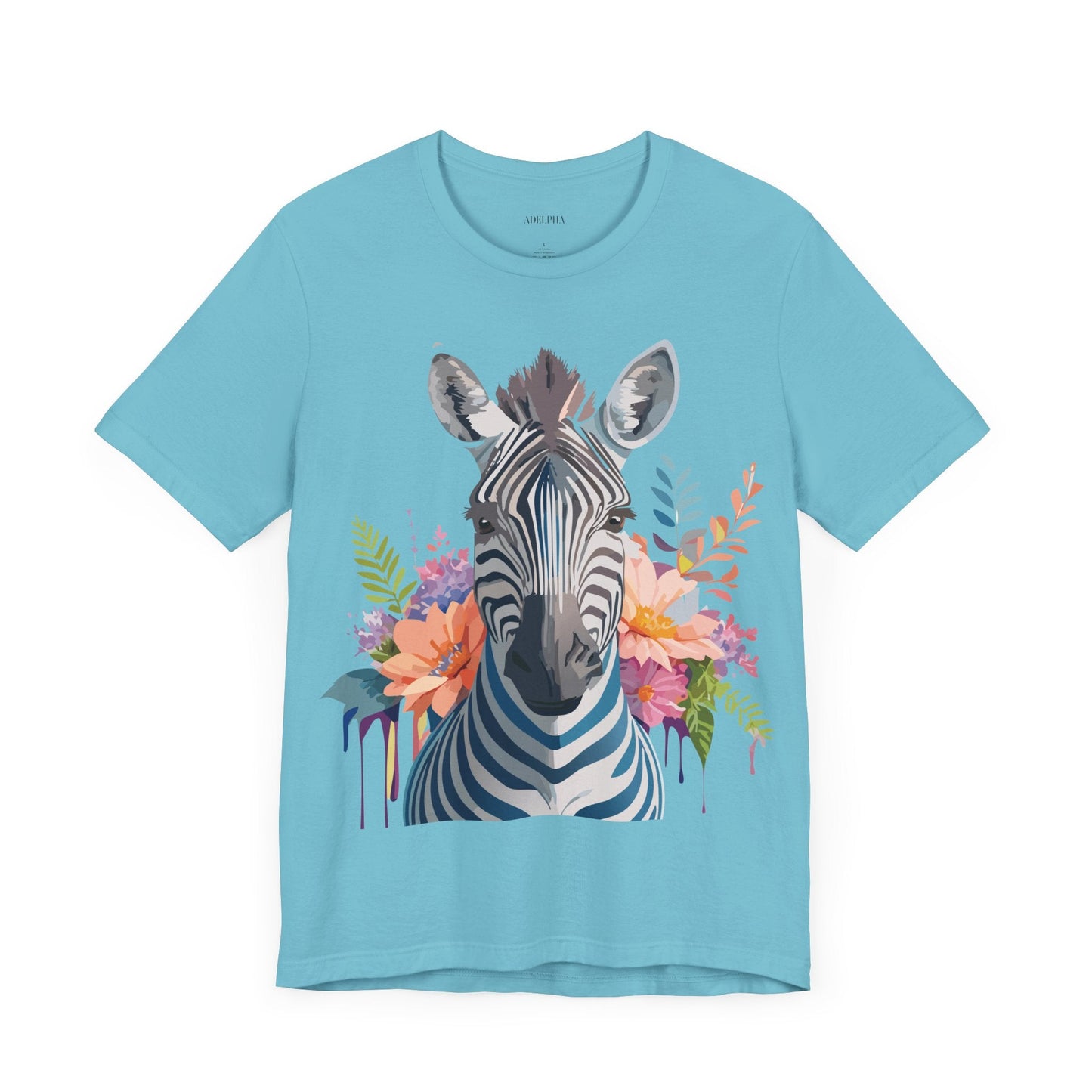 Adelpha Vintage Inspired Graphic Tee Unisex Jersey Short Sleeve Zebra Art Shirt Collection