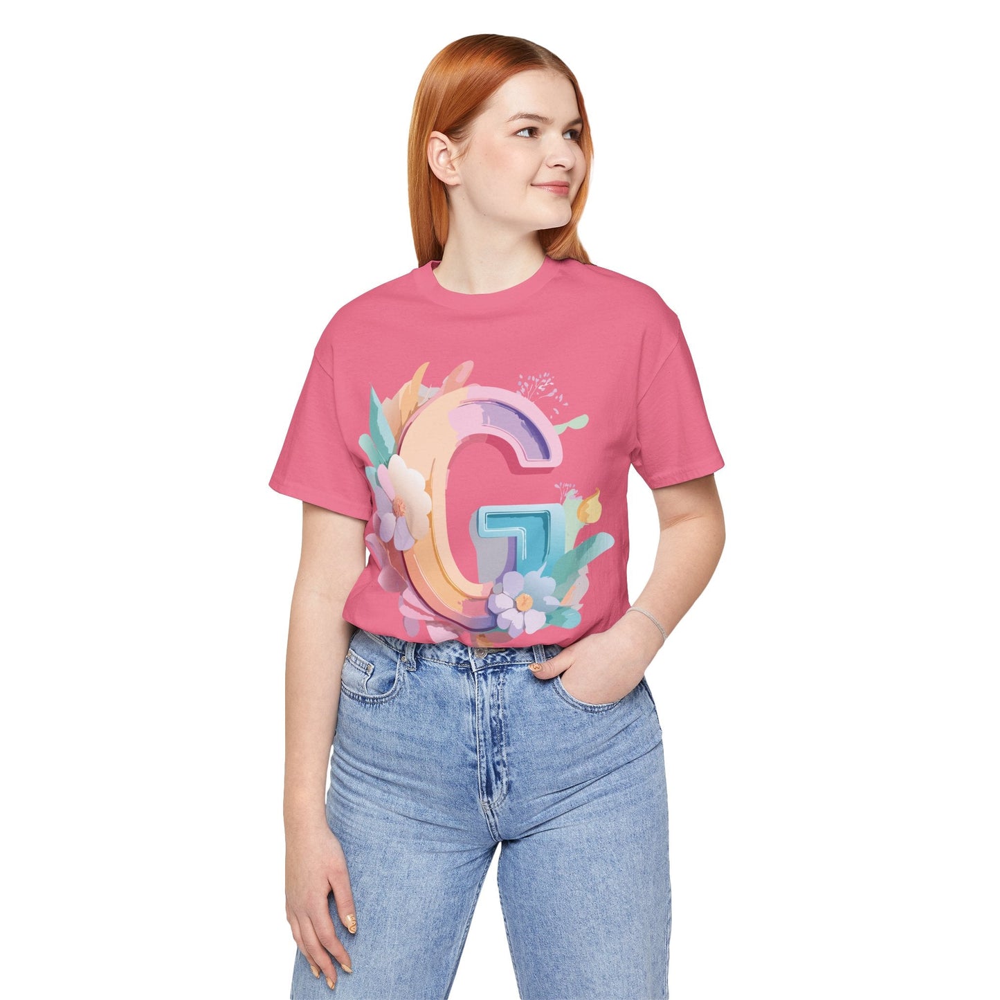 Letter G Shirt Unisex Graphic Tee With Vintage Inspired Artwork Adelpha Premium Tee