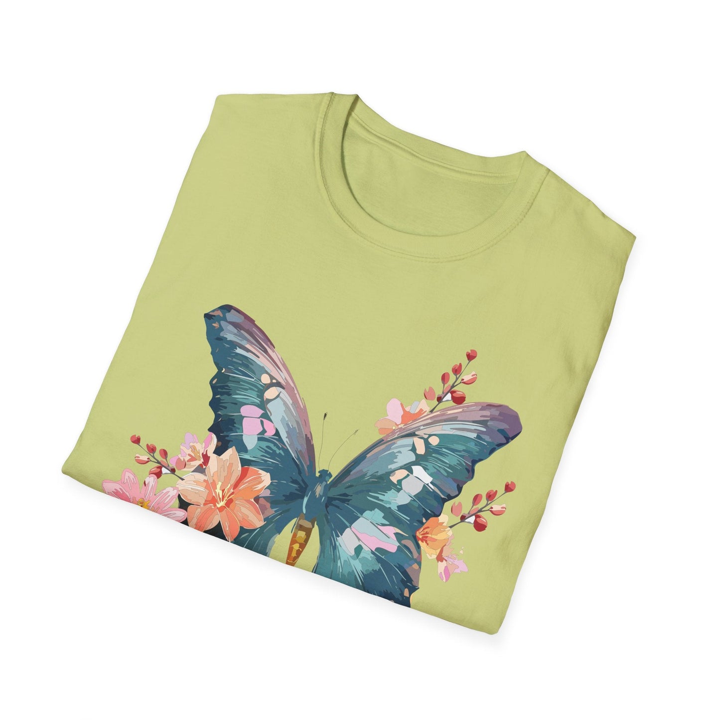 Butterfly T Shirt Unisex Gildan Softstyle 64000 100 Percent Ring Spun Cotton Monarch Tee