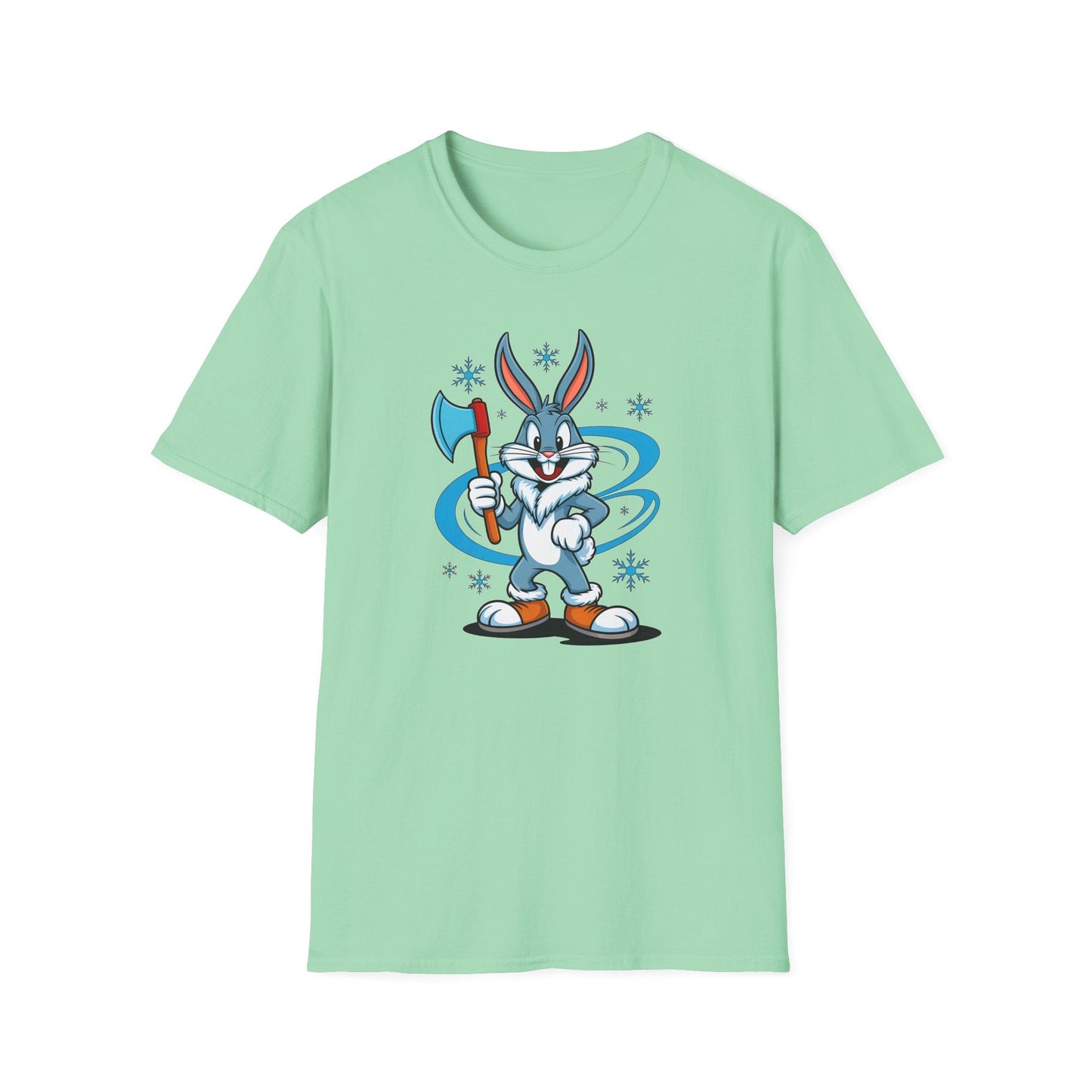 Bugs Bunny T Shirt Cartoon Print Unisex Softstyle Tee Gildan 64000 100 Percent Cotton