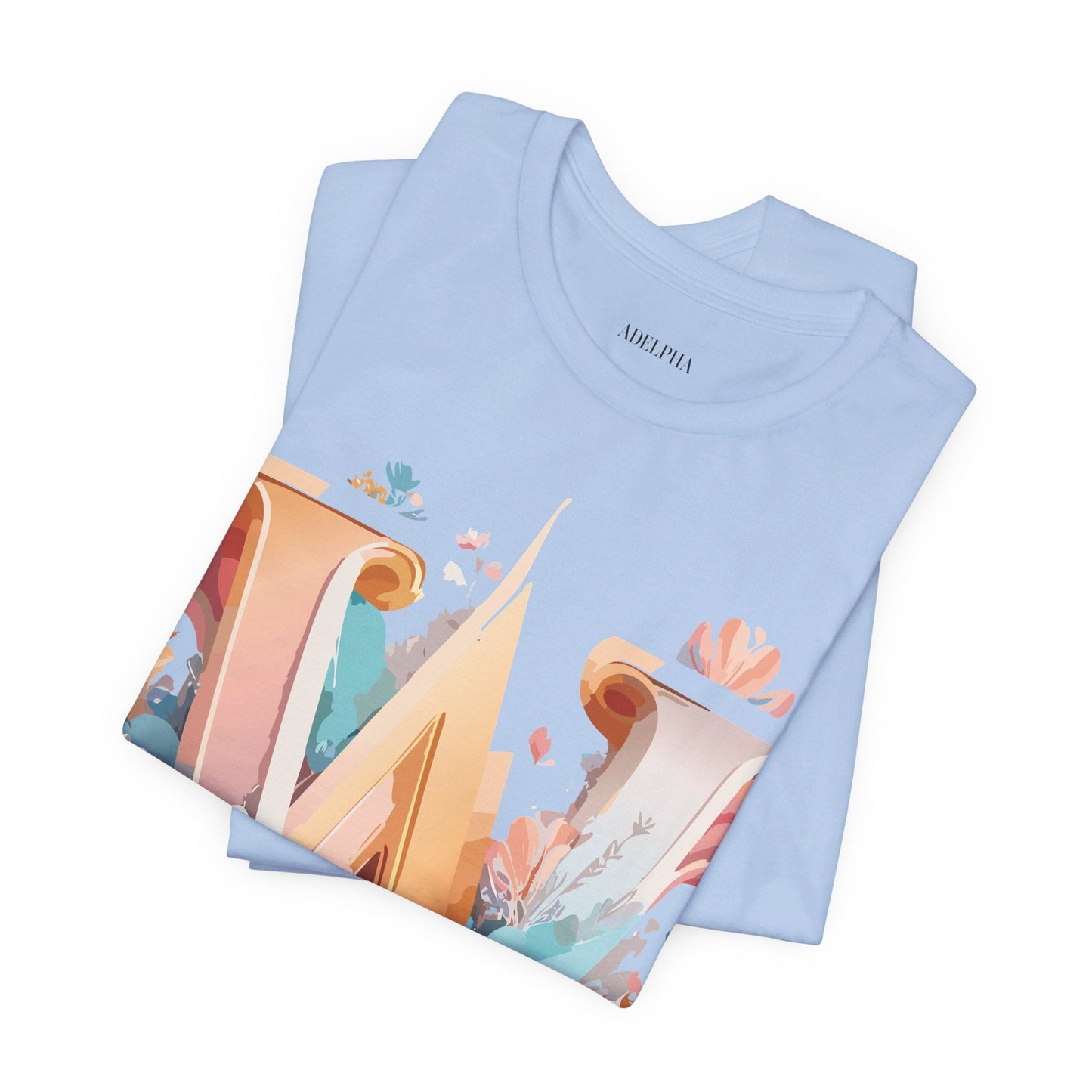 Letter W Shirt Graphic Tee Unisex Jersey Short Sleeve Vintage Inspired Art Adelpha Design