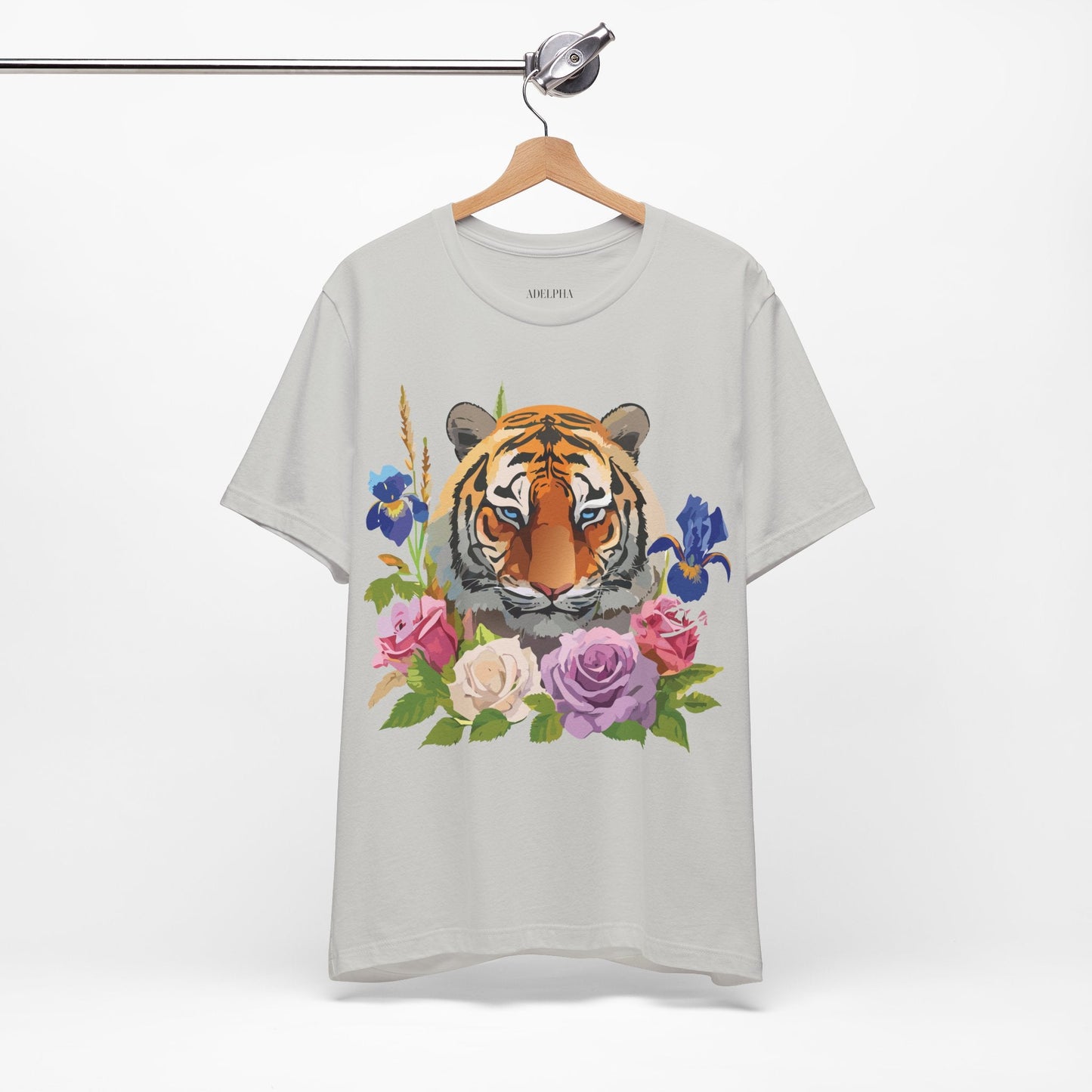 Tiger Graphic Tee Unisex Short Sleeve Tee With Vintage Inspired Artwork By Adelpha