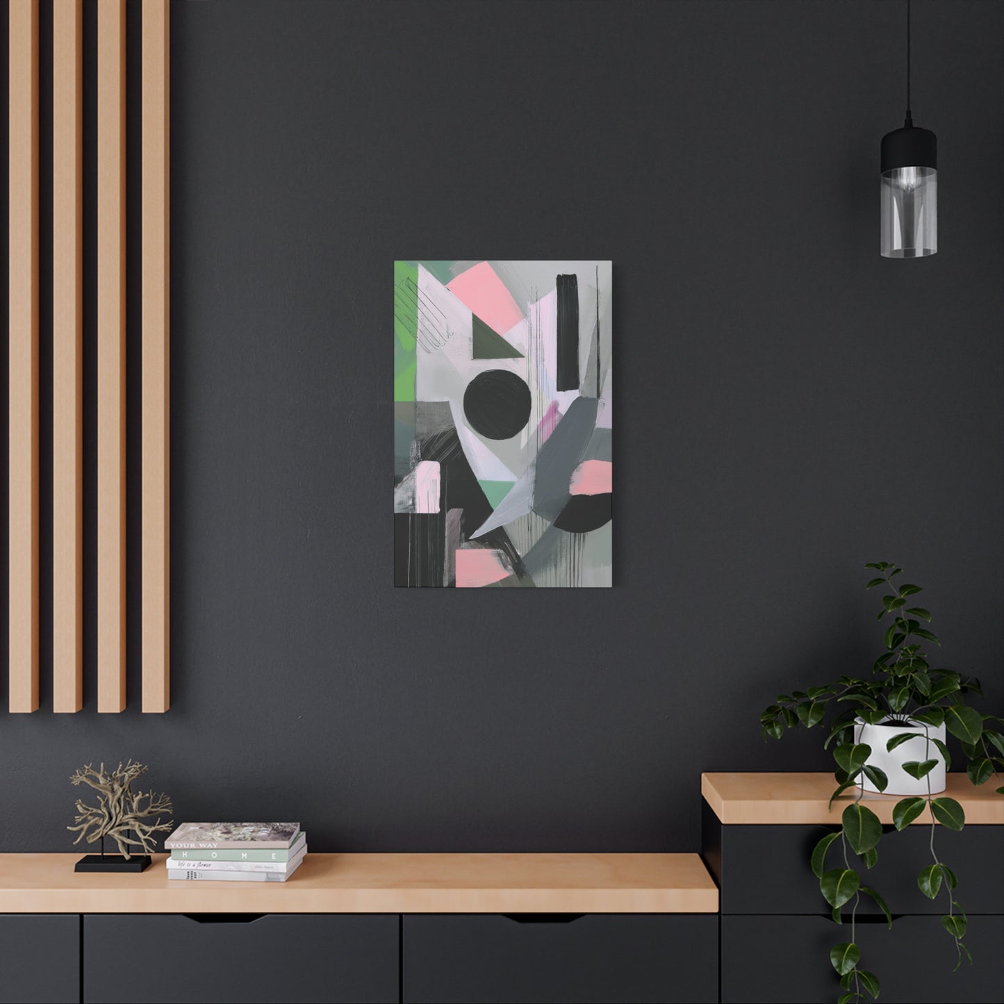 Abstract Geometric Painting Print Canvas 20x24,20x30,24x30 24x32,24x36,30x40 32x48,36x48,40x60 Pine-Wood Inner Frame ABS-40