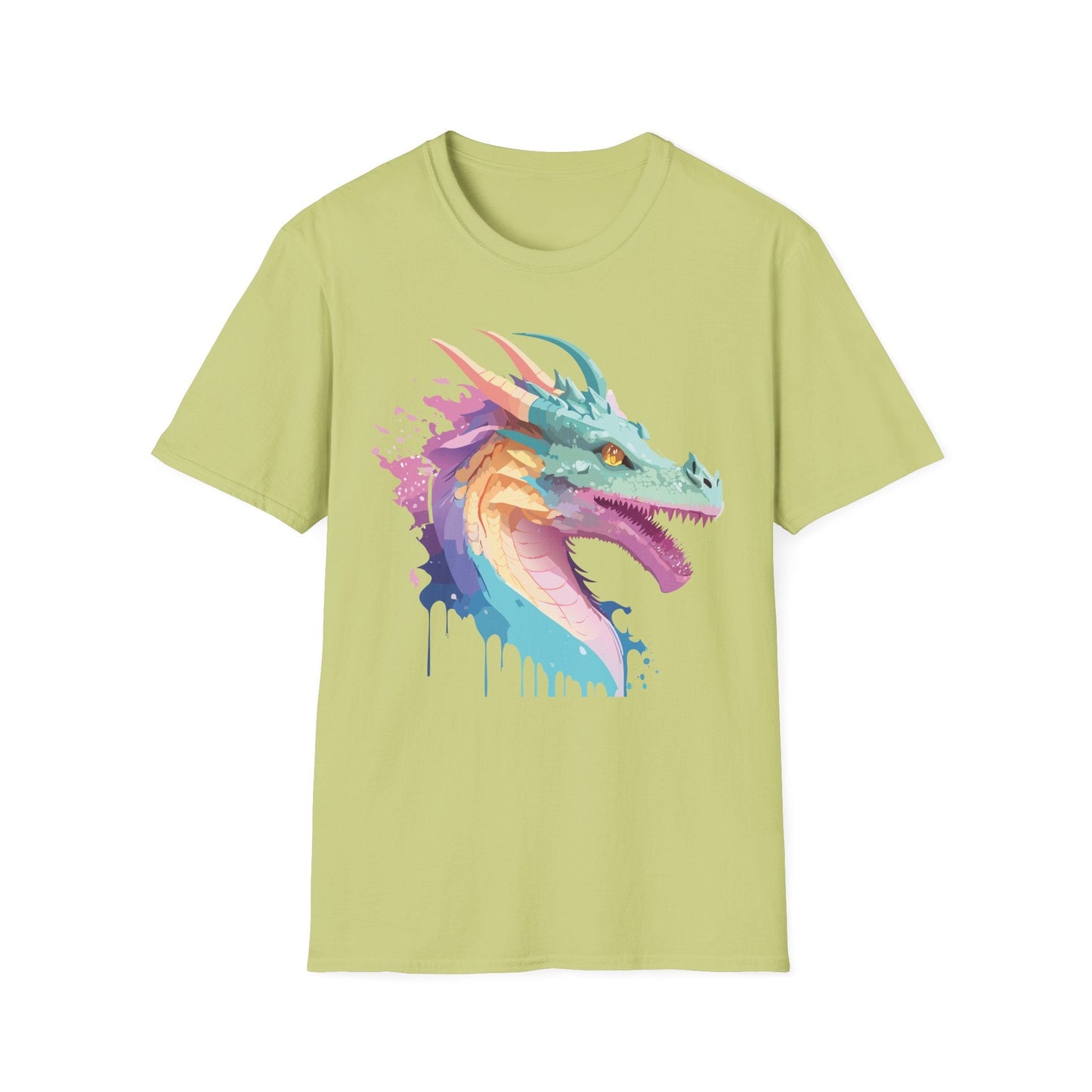 Dragon Graphic Tee Unisex Short Sleeve Dragon Shirt With Animal Design Gildan SoftStyle 64000