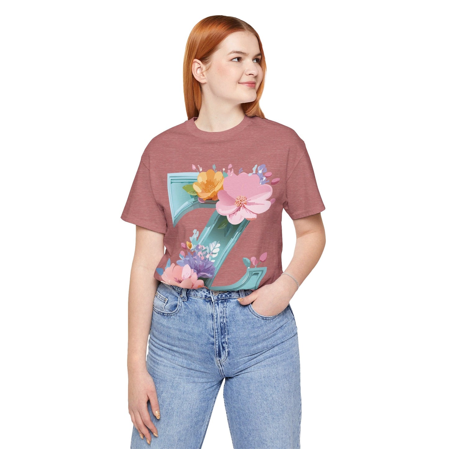 Letter Z Graphic Tee Unisex Jersey Short Sleeve Vintage Inspired Artwork