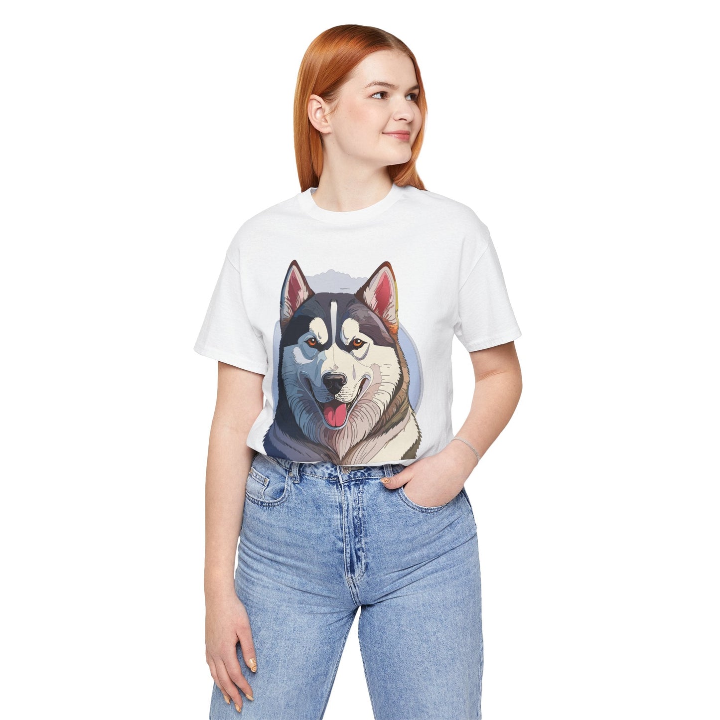 Unisex Animal Shirt Art Design Tee With Wild Animals Graphic Print Short Sleeve Style