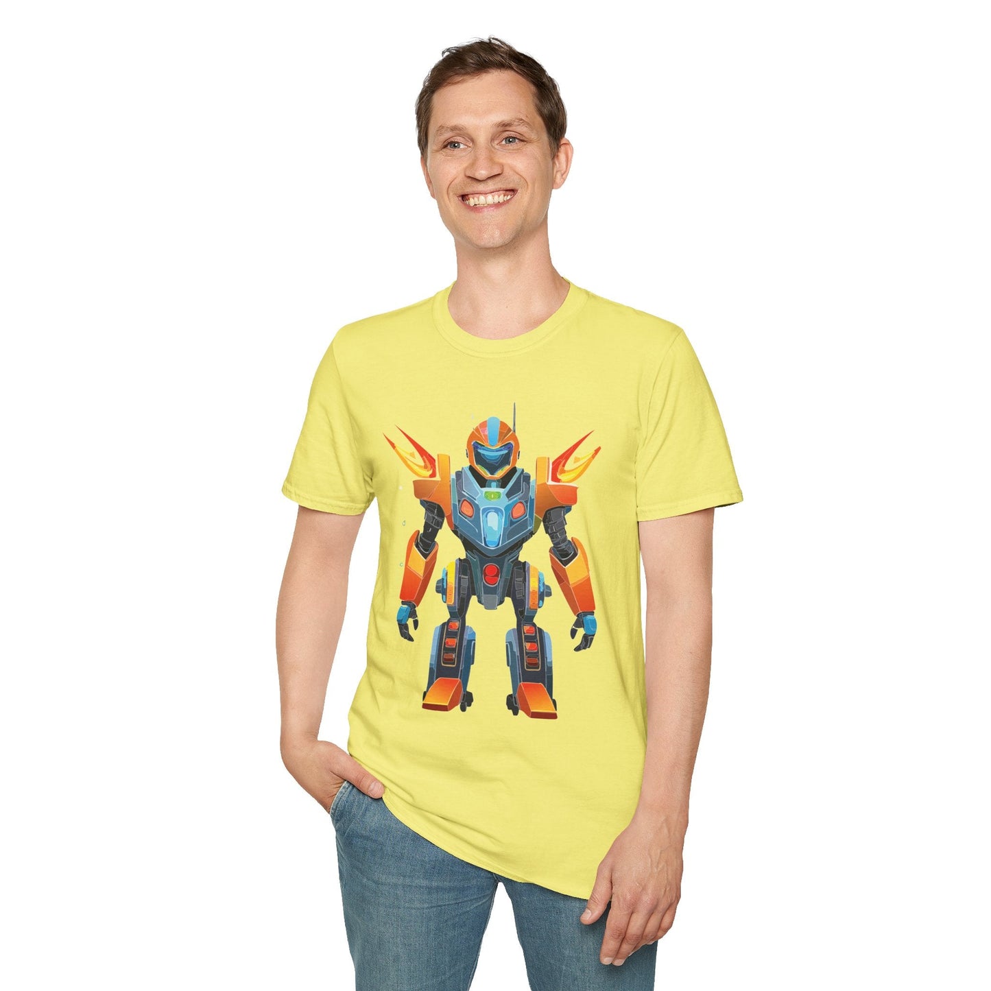 Cyborg Tee Unisex Robot Shirt Terminator Graphic Short Sleeve Tee Gildan Softstyle 64000 Cotton