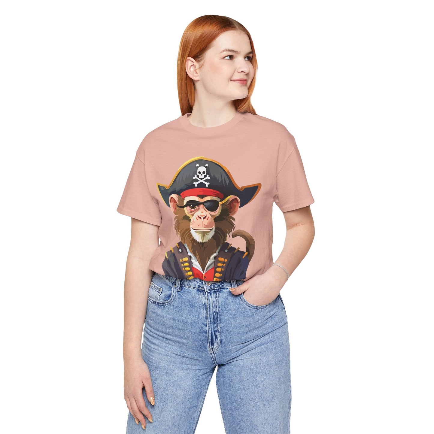 Unisex Animal Design Tee Shirt With Wild Animals Art Print Gildan Softstyle 64000
