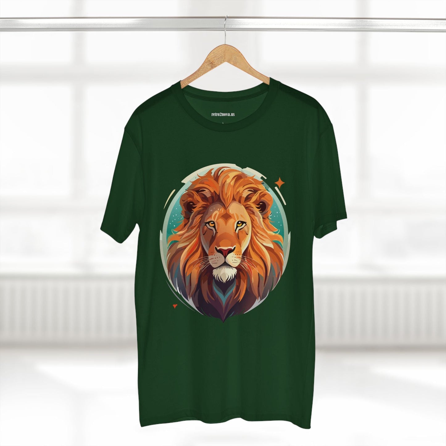 Unisex Lion Shirt With Original Art Design Premium Cotton Tee By Retro2Nova For Soft Breathable Everyday Comfort