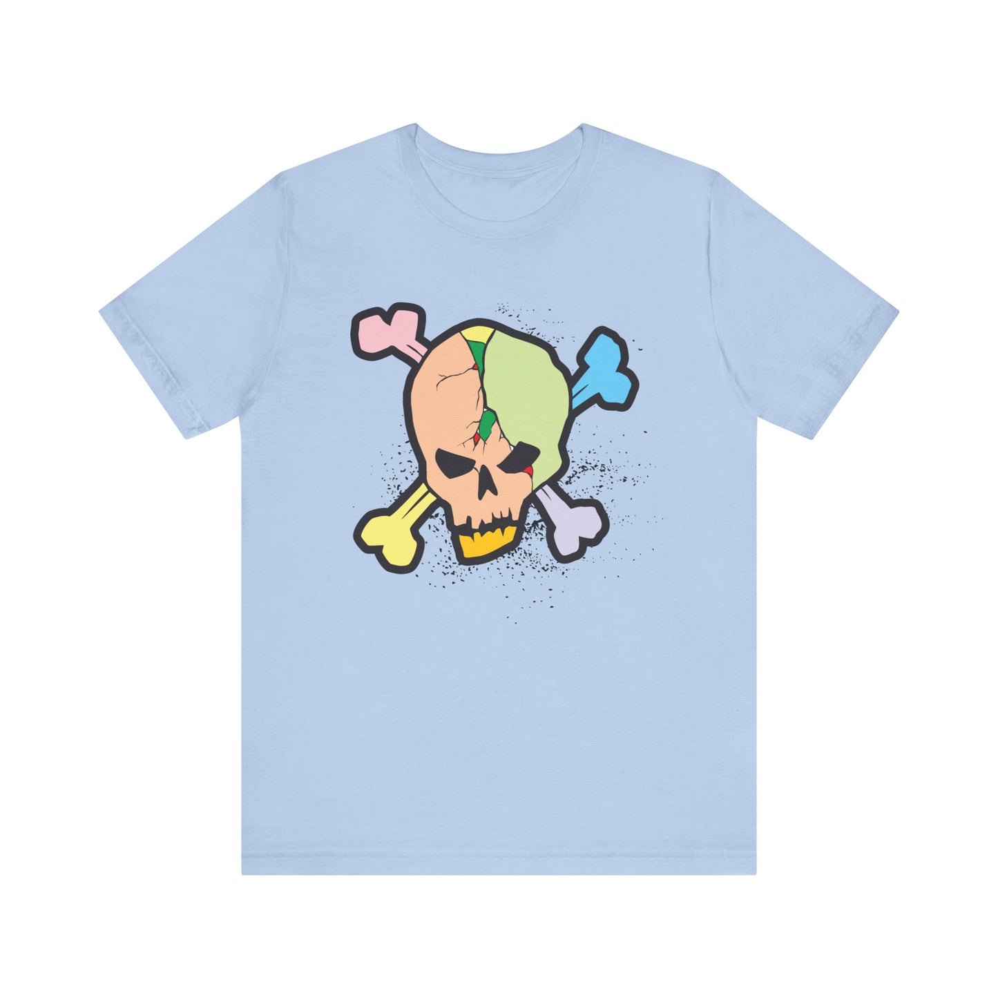 Multi Skull Graphic Design Tee, Skull Shirt, Vintage Tees, Art Design T-Shirt, Vintage Graphic Tee, Art Shirts with Skulls