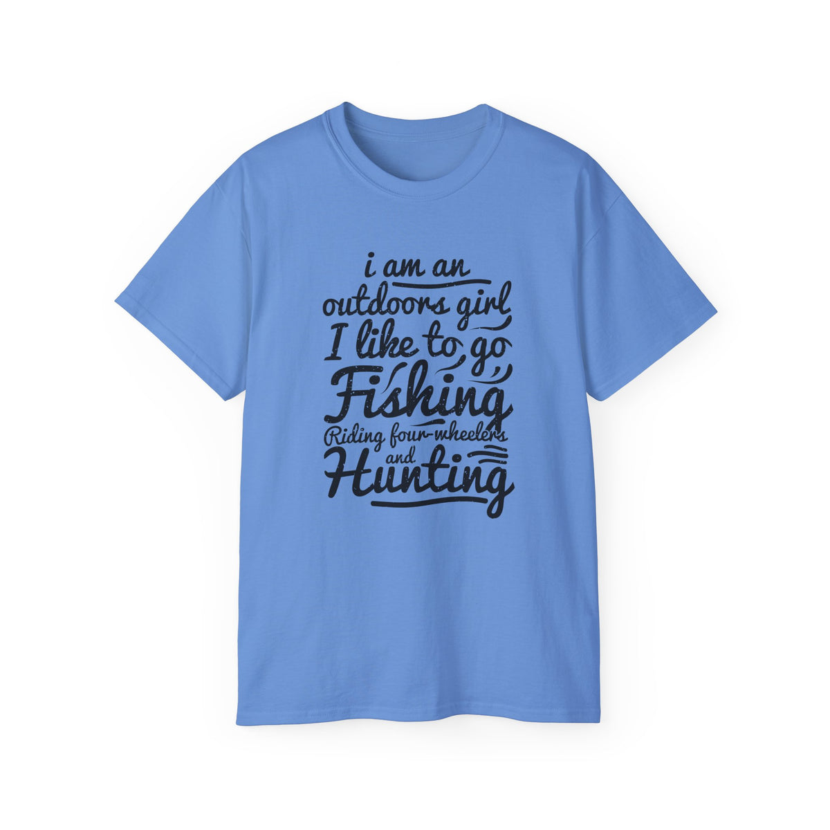 Outdoors Girl I Like To Go Fishing Hunting T-Shirt | Women's Fishing Shirt