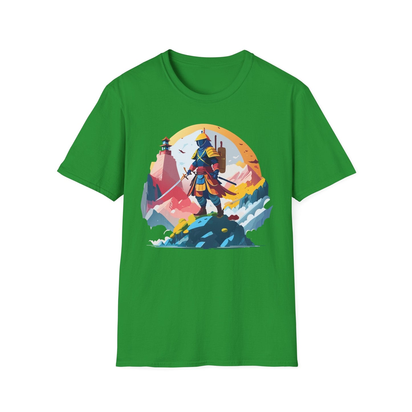Samurai Unisex T Shirt Softstyle 64000 Short Sleeve Tee 100 Percent Cotton Breathable Comfort Fit