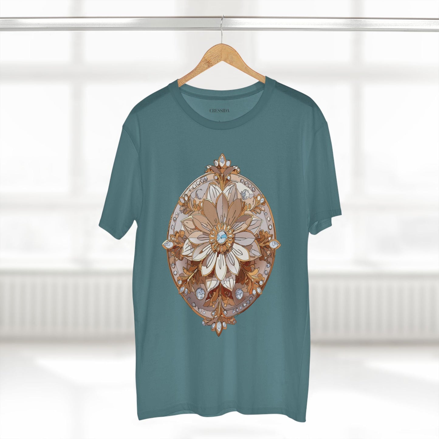 Floral Graphic T-Shirt Unisex 100 Cotton Art Design with Antique Flowers Tee 12