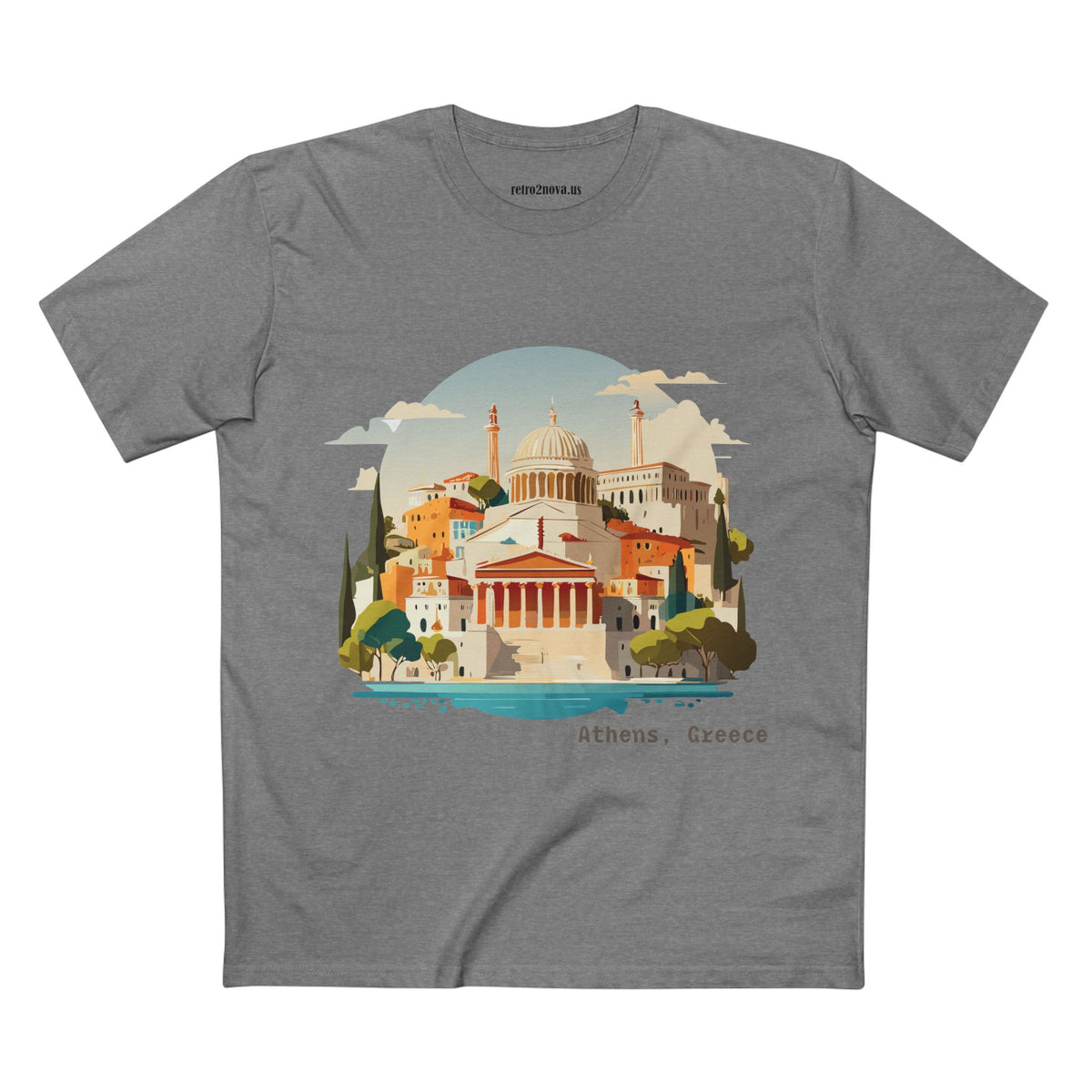 Athens Greece Cityscape T-Shirt | Greek Landmark Illustration