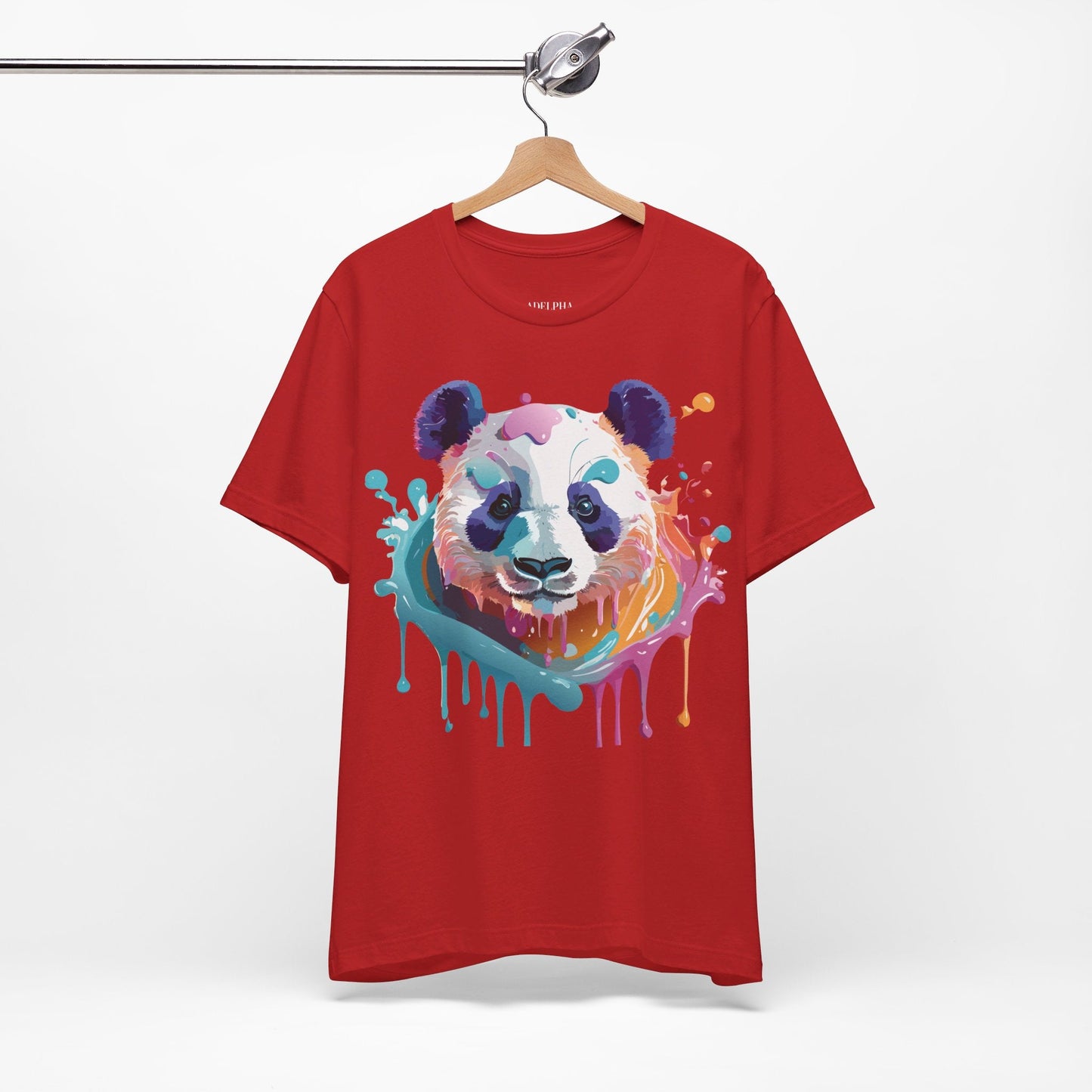 Panda Graphic Unisex 100 Cotton Vintage Art with Animal T-Shirt 12