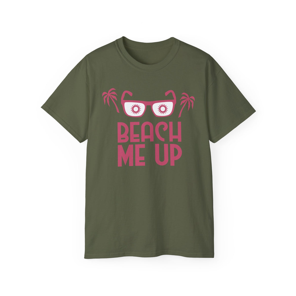 Beach Me Up Tee | Sunglasses Palm Trees Retro Pink Summer Shirt